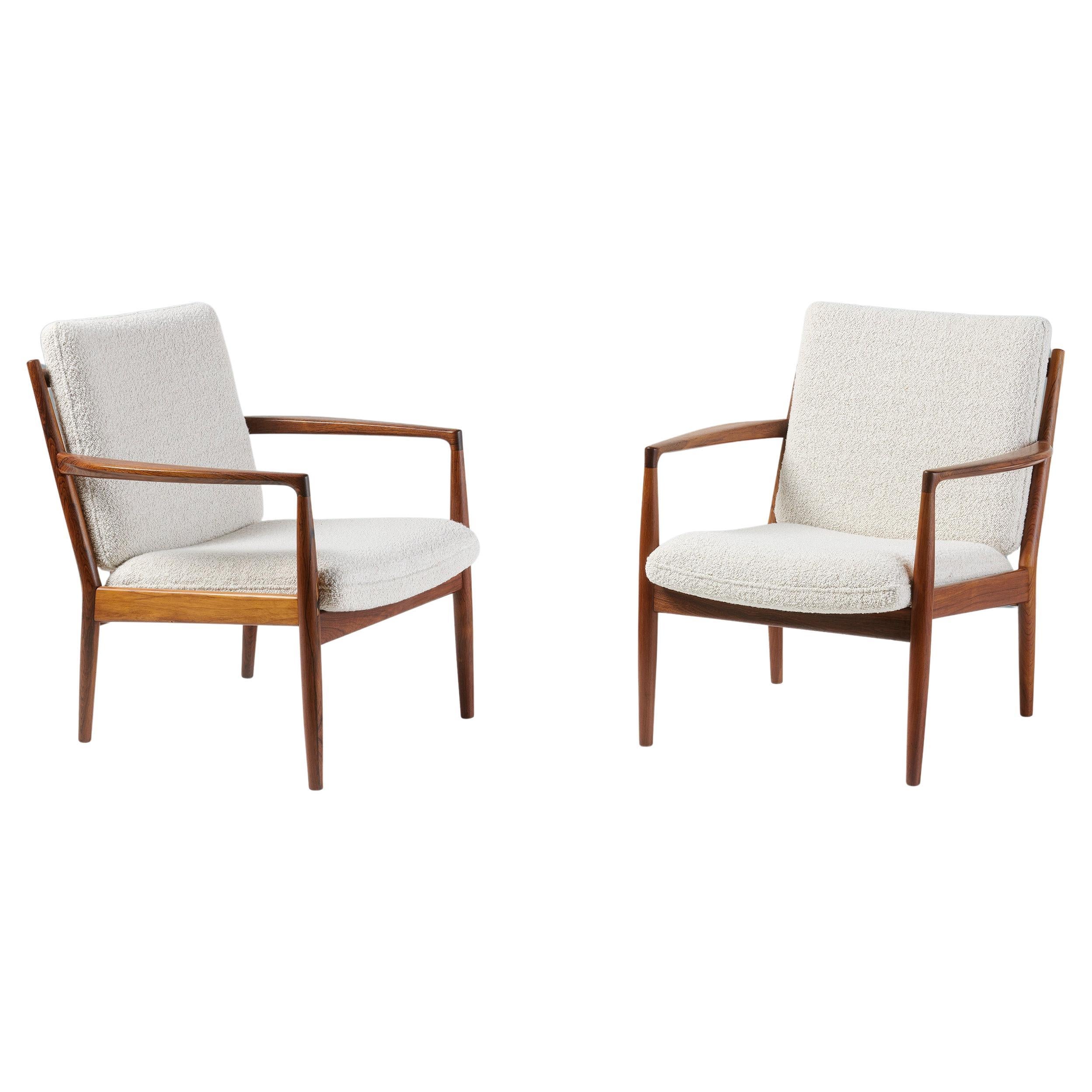 Steffen Syrach-Larsen Rosewood Lounge Chairs, c1960s
