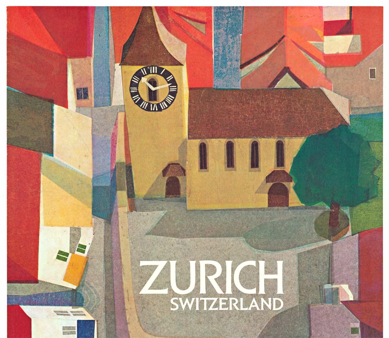 Original Zurich, Switzerland vintage travel poster - Print by Steffen Wolff