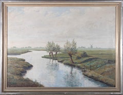 Steffens - Mid 20th Century Oil, Winding River, Netherlands