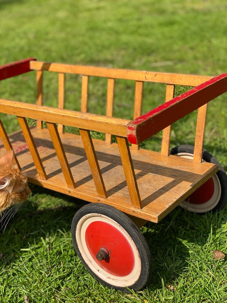 Steiff 1950's Children's Wooden Wagon Handcart, Germany For Sale 5
