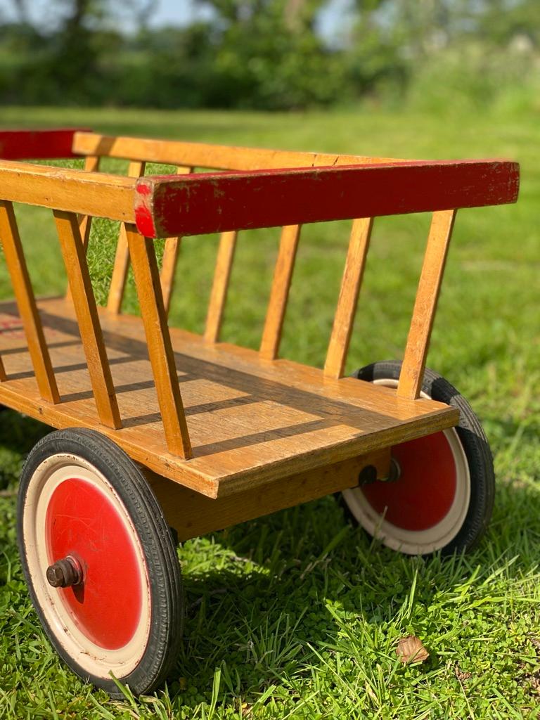 Steiff 1950's Children's Wooden Wagon Handcart, Germany For Sale 6