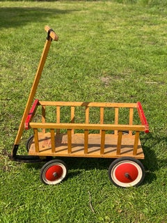 Steiff 1950's Children's Wooden Wagon Handcart, Germany