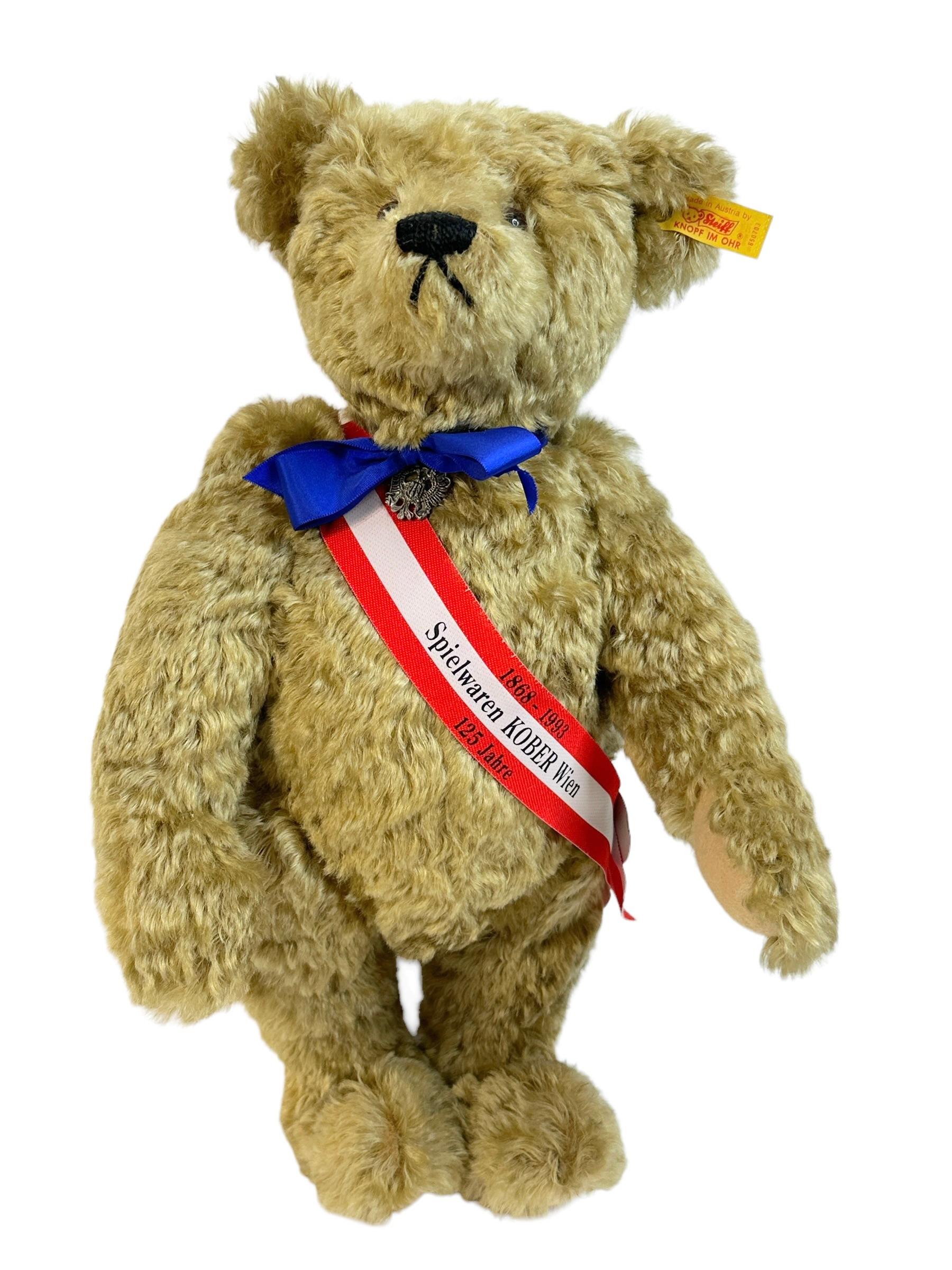 Late 20th Century Steiff Collectible Teddy Bear Toy Store Kober Vienna exclusive, Vintage Austria For Sale