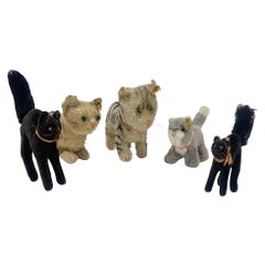 Retro Steiff collection Cats, Germany, Mid 20th Century