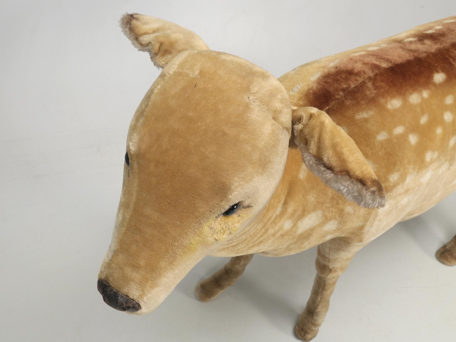 Milieu du XXe siècle Gigantic Original German Steiff Mohair Elk 