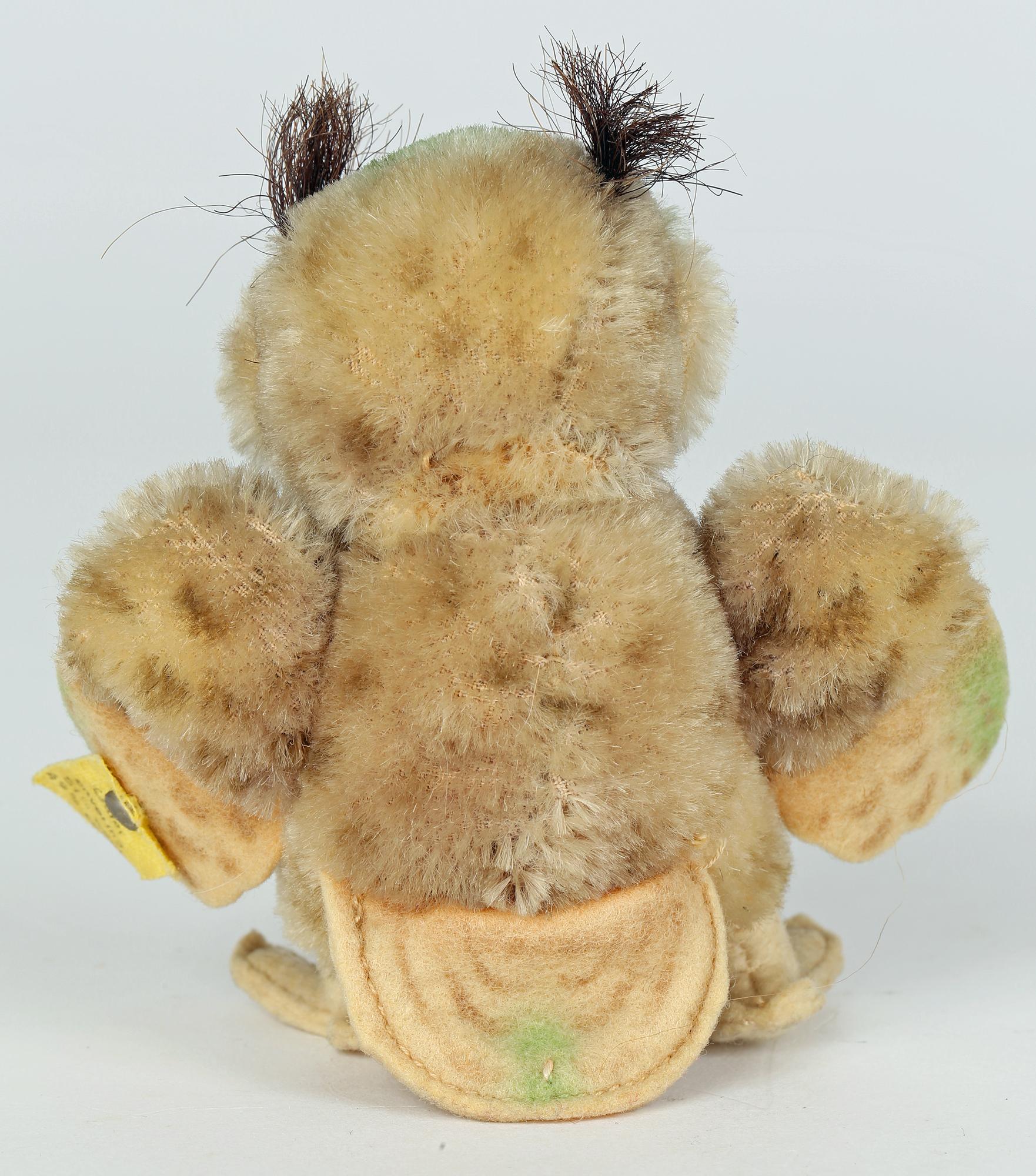 20th Century Steiff Vintage Wittie the Owl Small Mohair Figure with Label