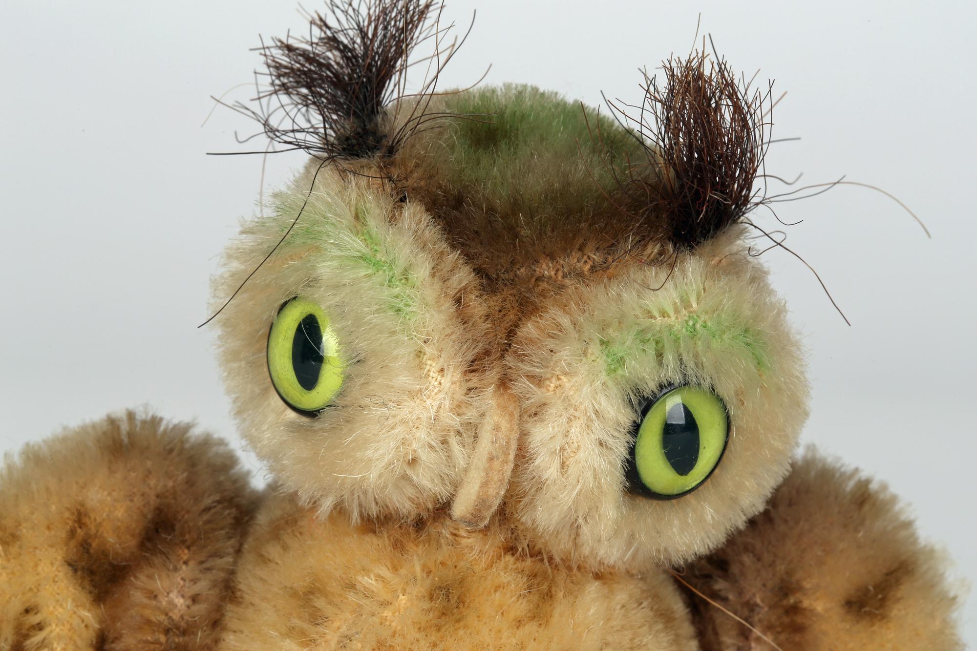 Steiff Vintage Wittie the Owl Small Mohair Figure with Label 5