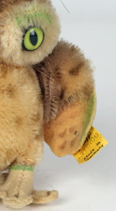 Steiff Vintage Wittie the Owl Small Mohair Figure with Label