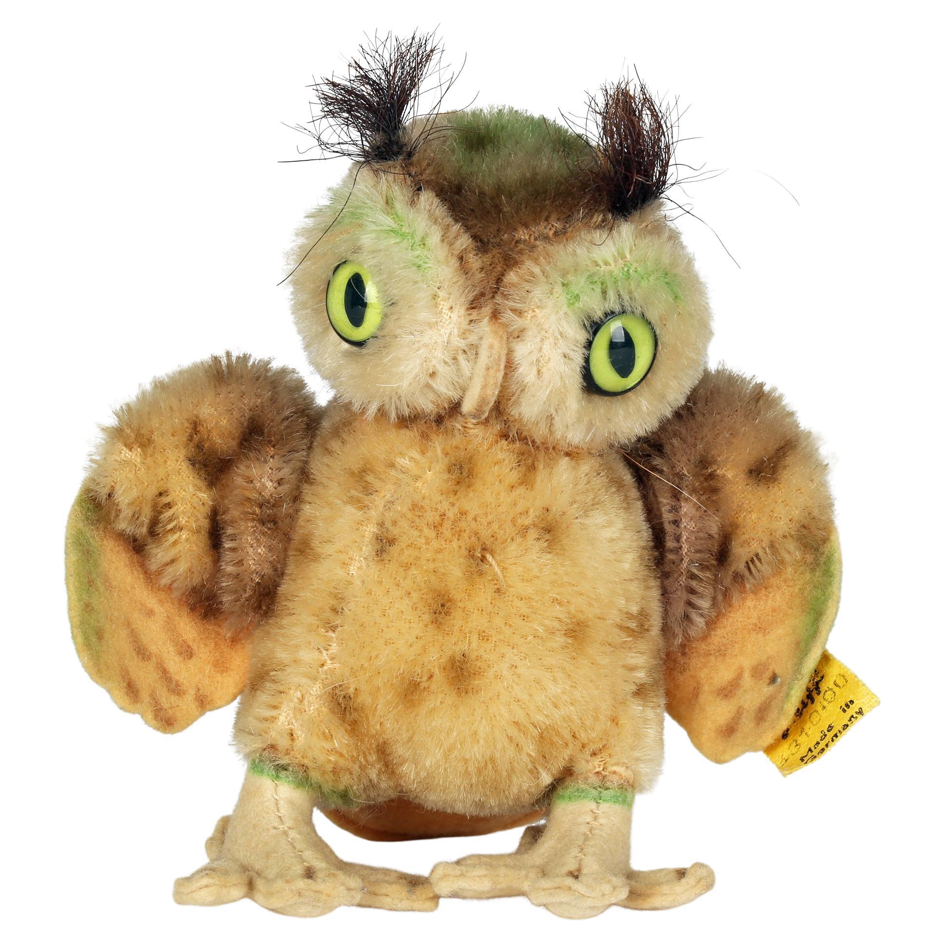 Steiff Vintage Wittie the Owl Small Mohair Figure with Label For Sale at  1stDibs