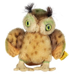 Steiff Vintage Wittie the Owl Small Mohair Figure with Label