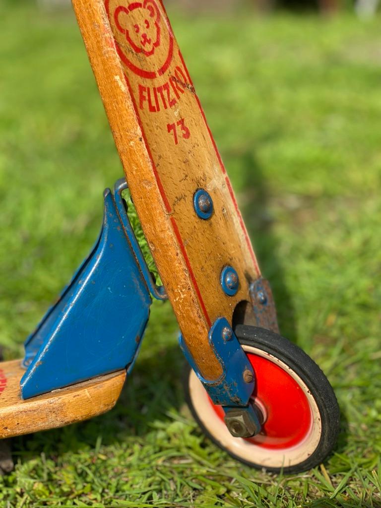 20th Century Steiff Wooden Children's Scooter, Flitzro 73, 1952, Germany For Sale