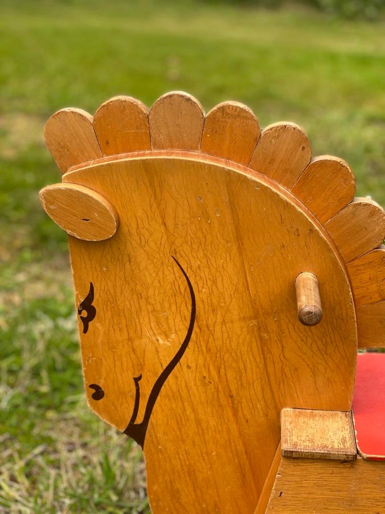 Late 20th Century Steiff, Wooden Rocking Horse / Toy Chest 1970's Germany For Sale