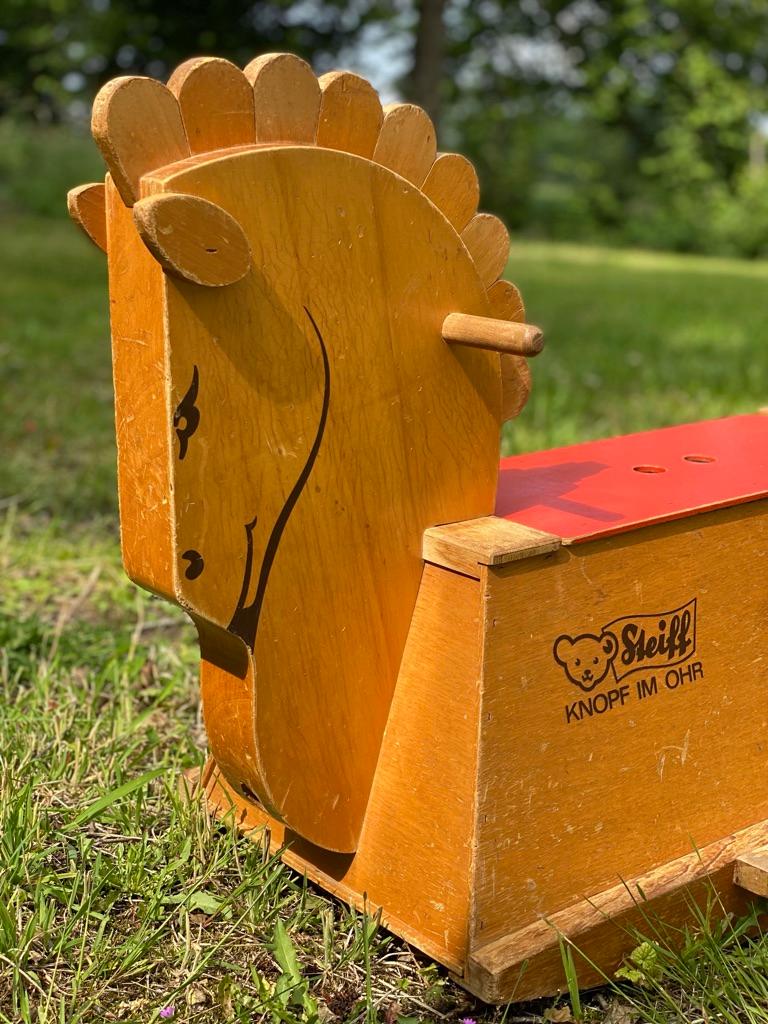 Steiff, Wooden Rocking Horse / Toy Chest 1970's Germany For Sale 3