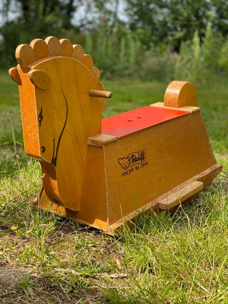 Steiff, Wooden Rocking Horse / Toy Chest 1970's Germany For Sale 4