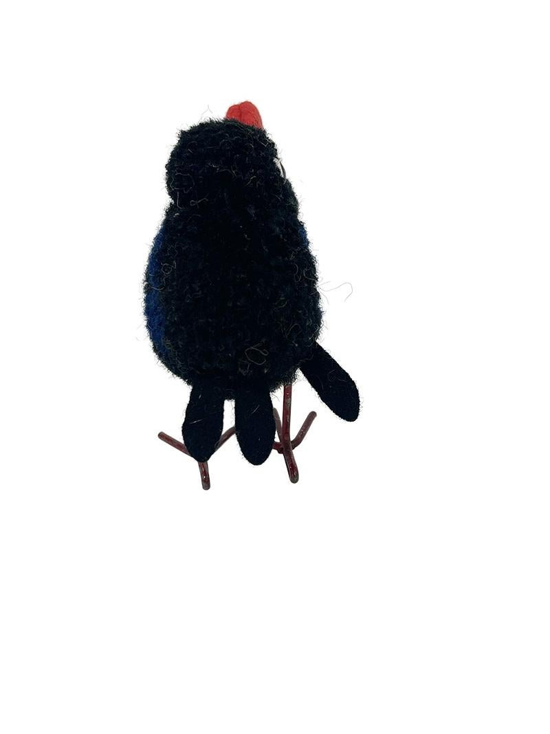 20th Century Steiff wool miniature Toy Raven Crow, Germany 1938-43 For Sale