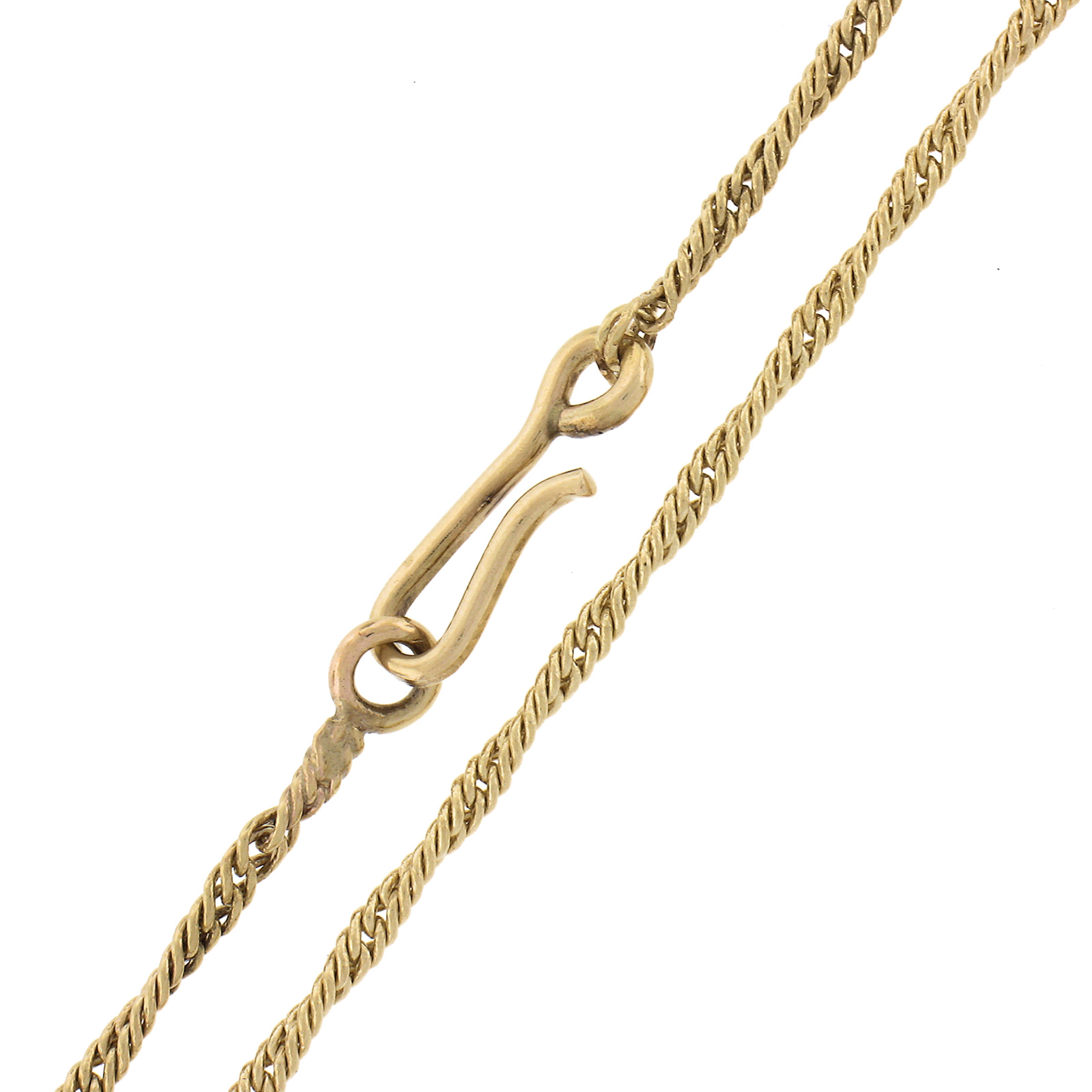 Steig Colgante de oro amarillo de 14k con forma libre de ópalo de Boulder Collar de cuerda retorcida de 18 pulgadas en venta 2