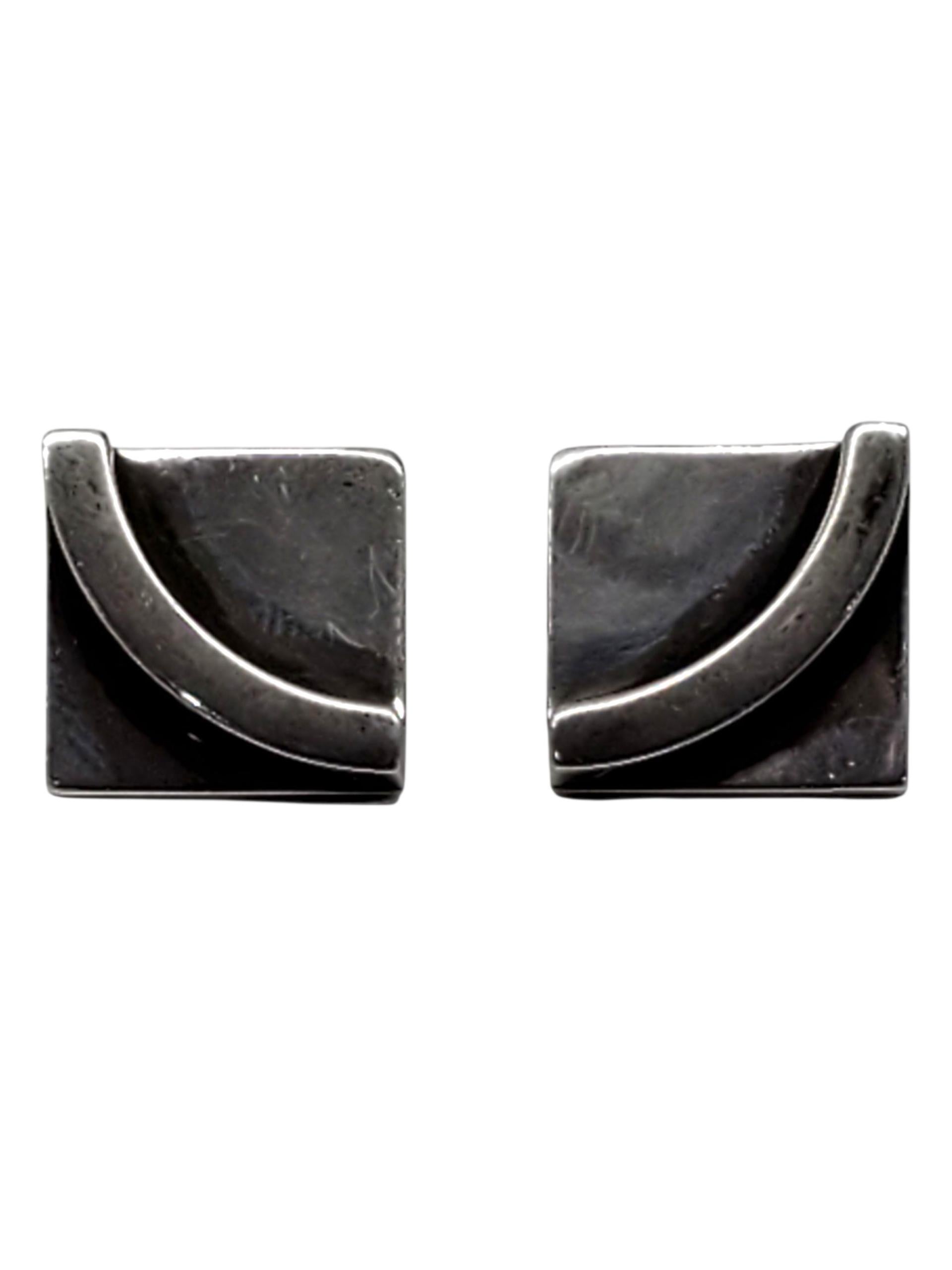 Steig Sterling Silver Square Cufflinks #23774