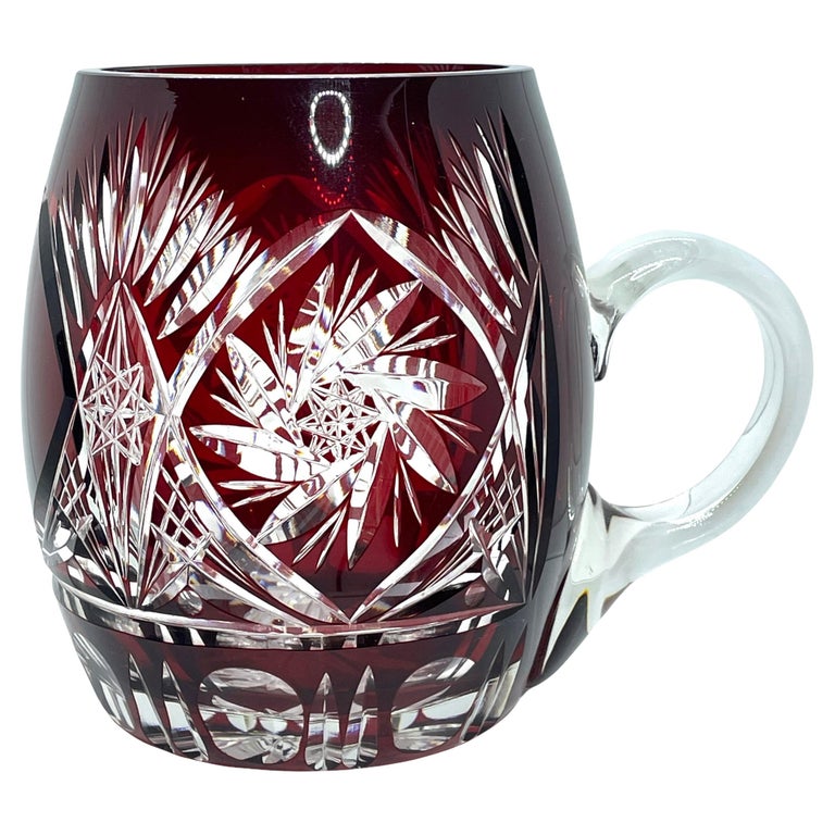 Stein Beer Glass Mug, Ruby Red Crystal Art Glass, Vintage Bohemia at  1stDibs | vintage glass beer mugs, beer mug set, crystal pint glass