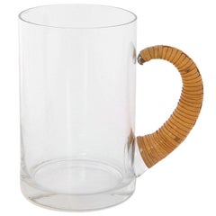 Stein with Cane Wrapped Handle In the Style of Carl Aubock, 1950s