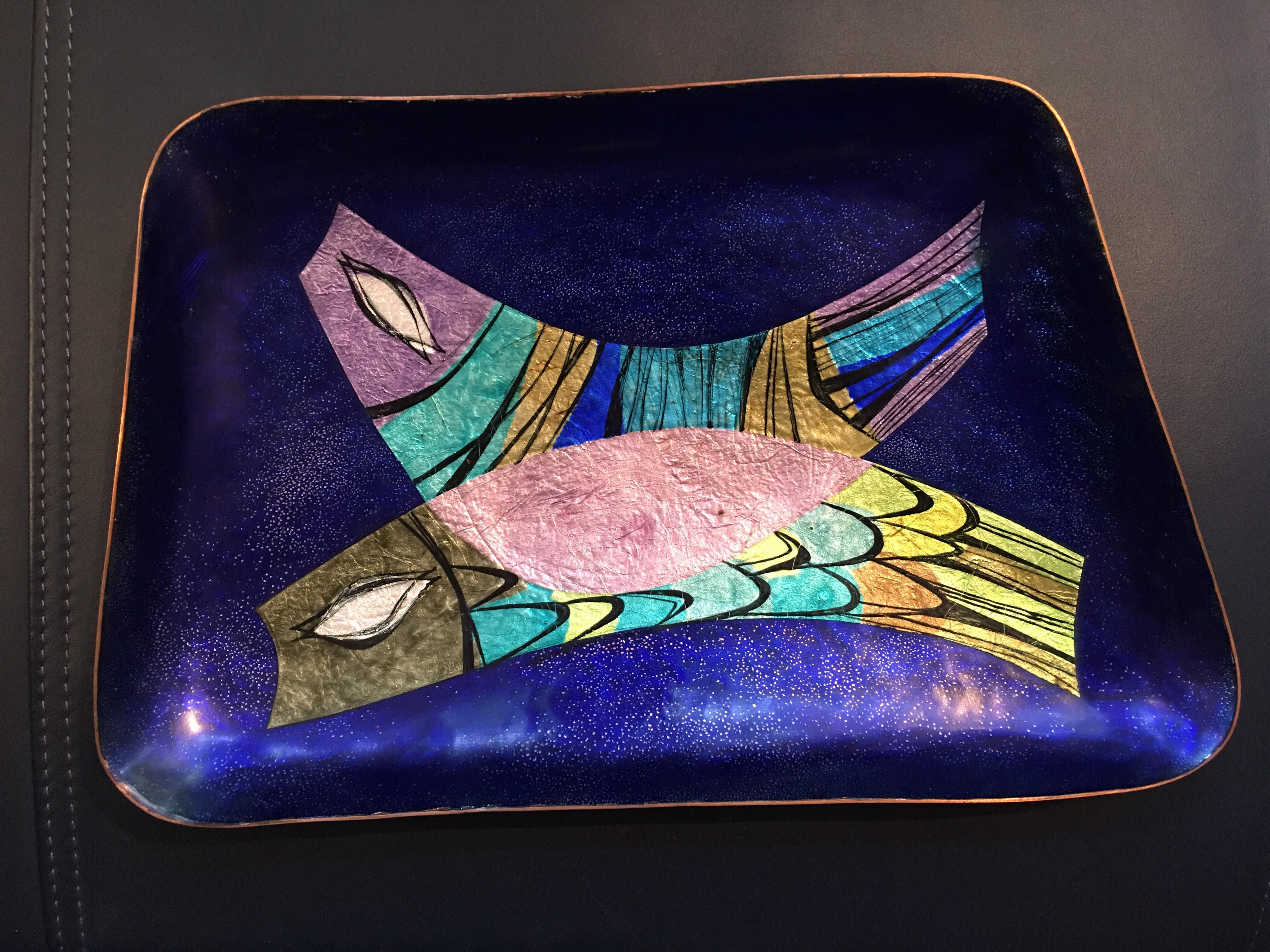 Steinbock Email Austrian Enamel Fish Dishes In Good Condition In Philadelphia, PA