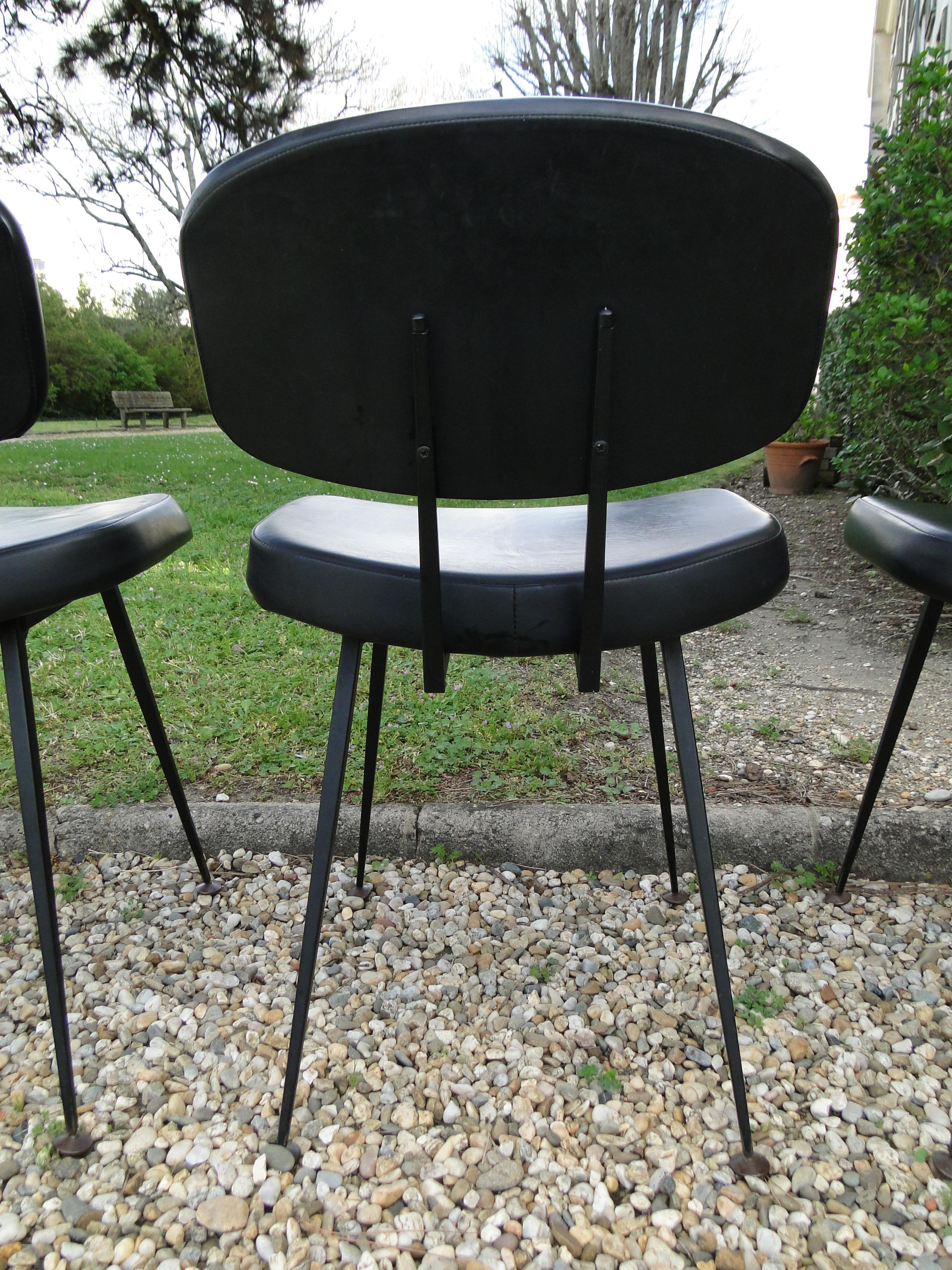 Steiner Airborne 6 Chairs Guariche Paulin Mortier Motte Thonet Arp French  4