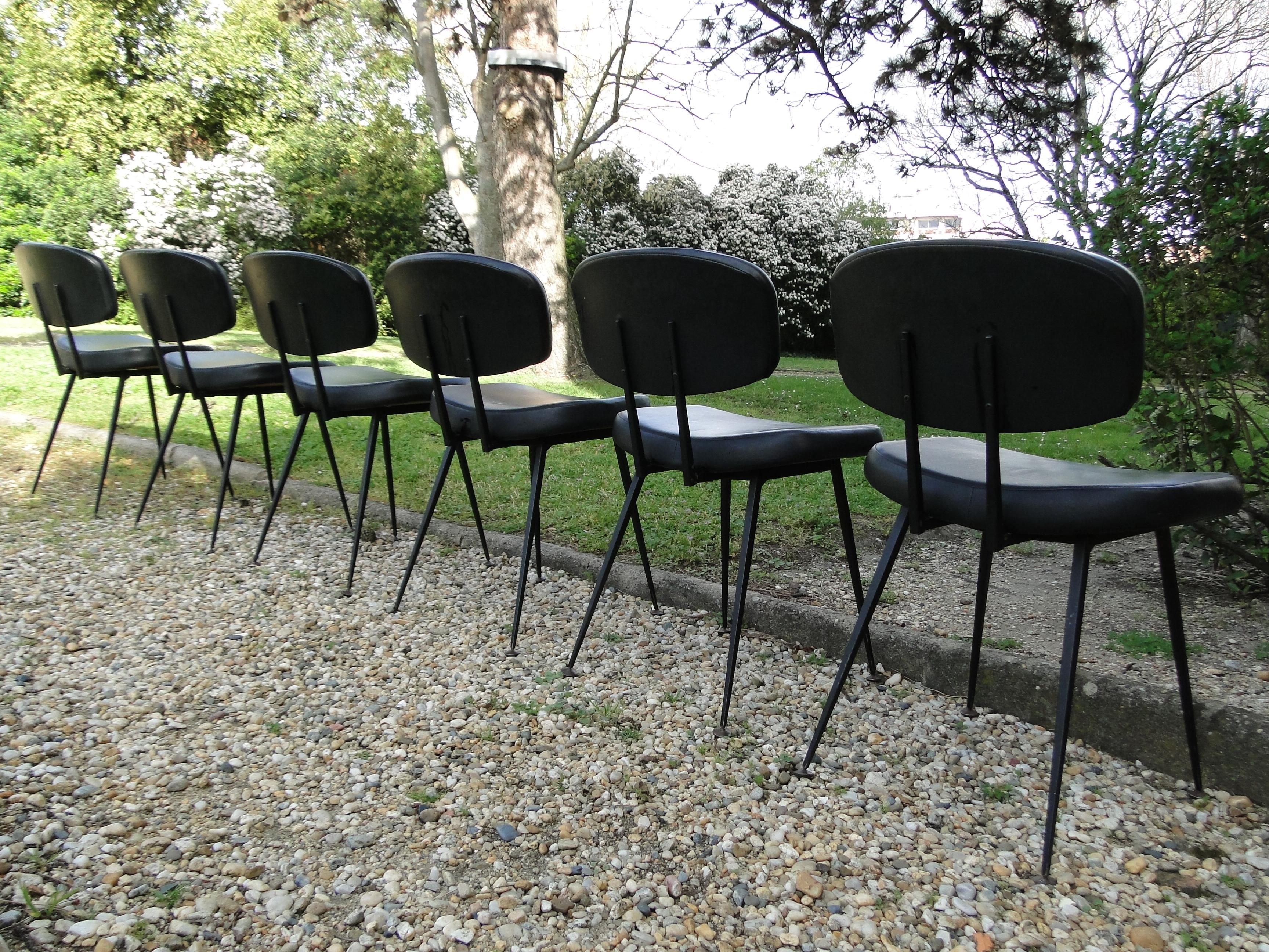 Steiner Airborne 6 Chairs Guariche Paulin Mortier Motte Thonet Arp French  2