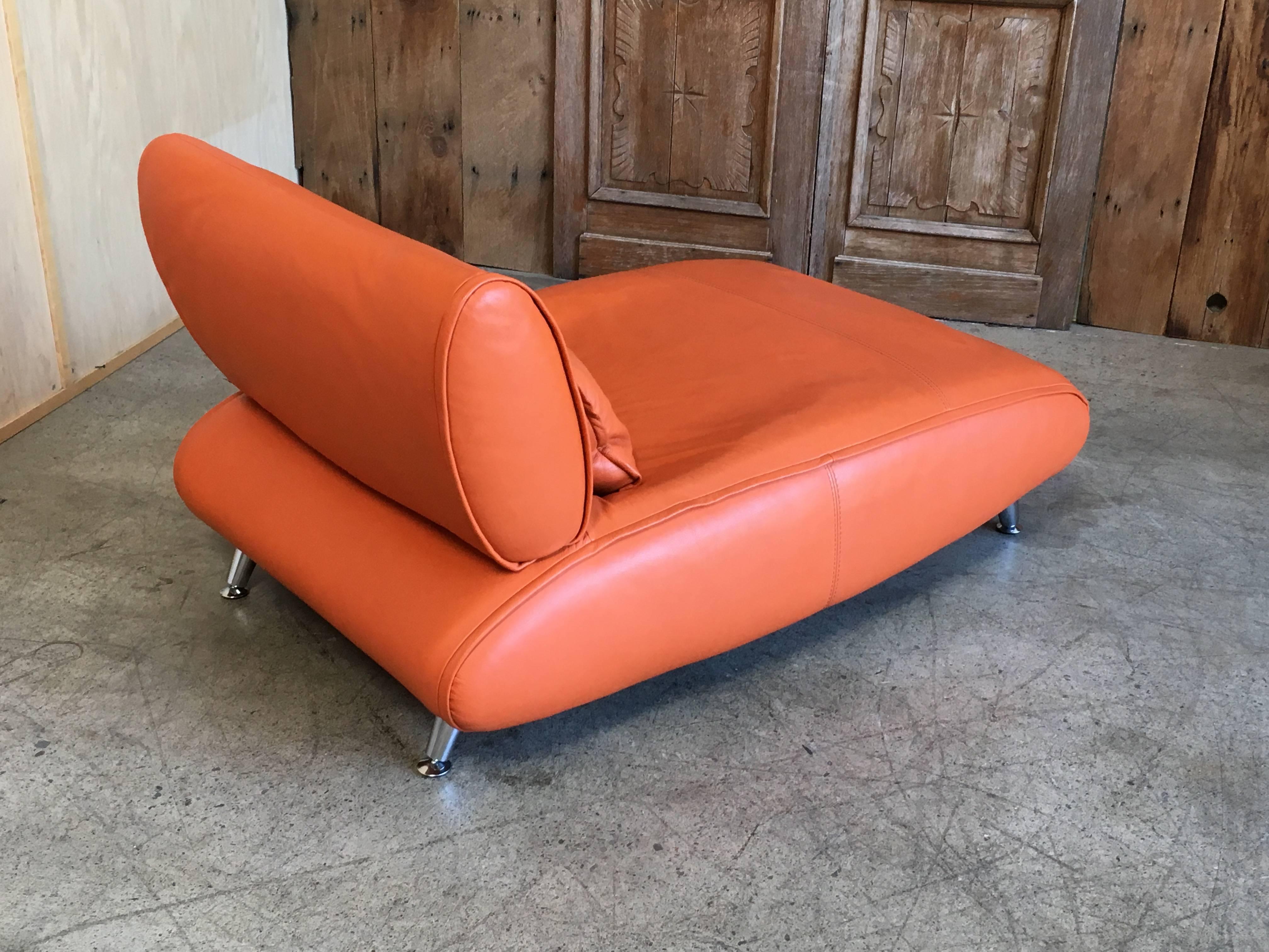 Steiner Leather Chaise Longue 3