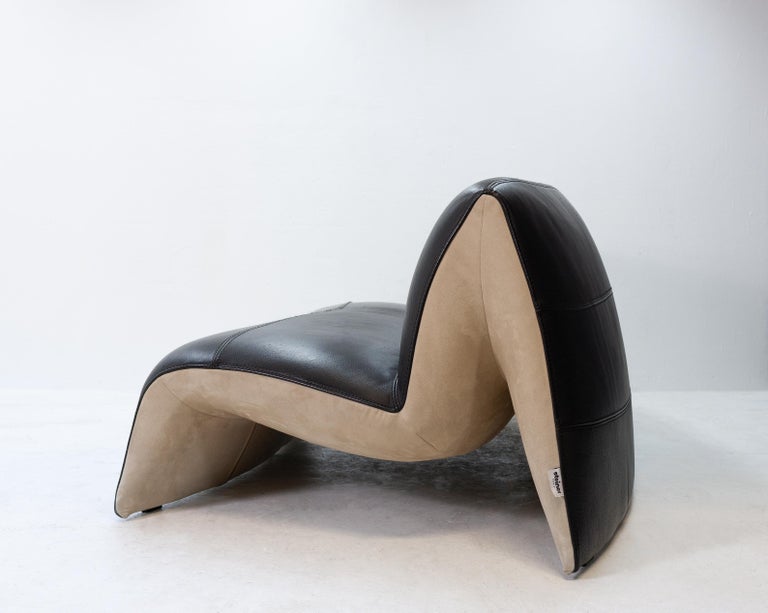 Steiner Paris Curved Leather Sofa Model Rivoli at 1stDibs | steiner ...