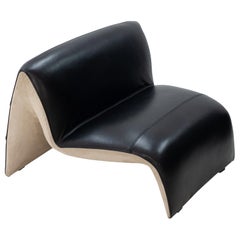 Steiner Paris Lounge Chair 'Rivoli' in Black Leather