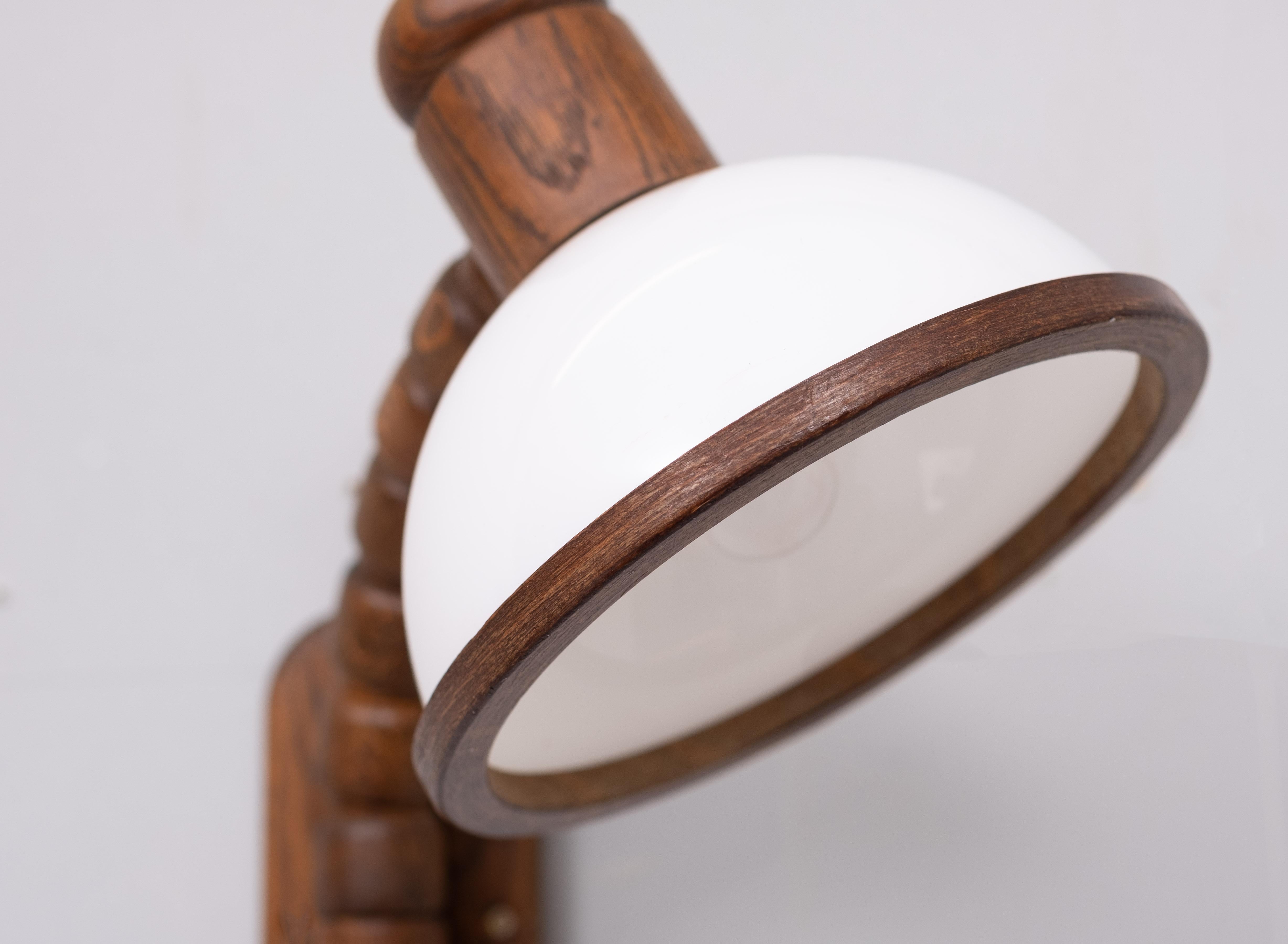 Steinhauer set Oak wood Wall lamps 1970s For Sale 9
