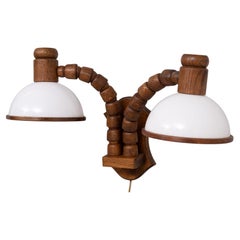 Steinhauer set Oak wood Wall lamps 1970s