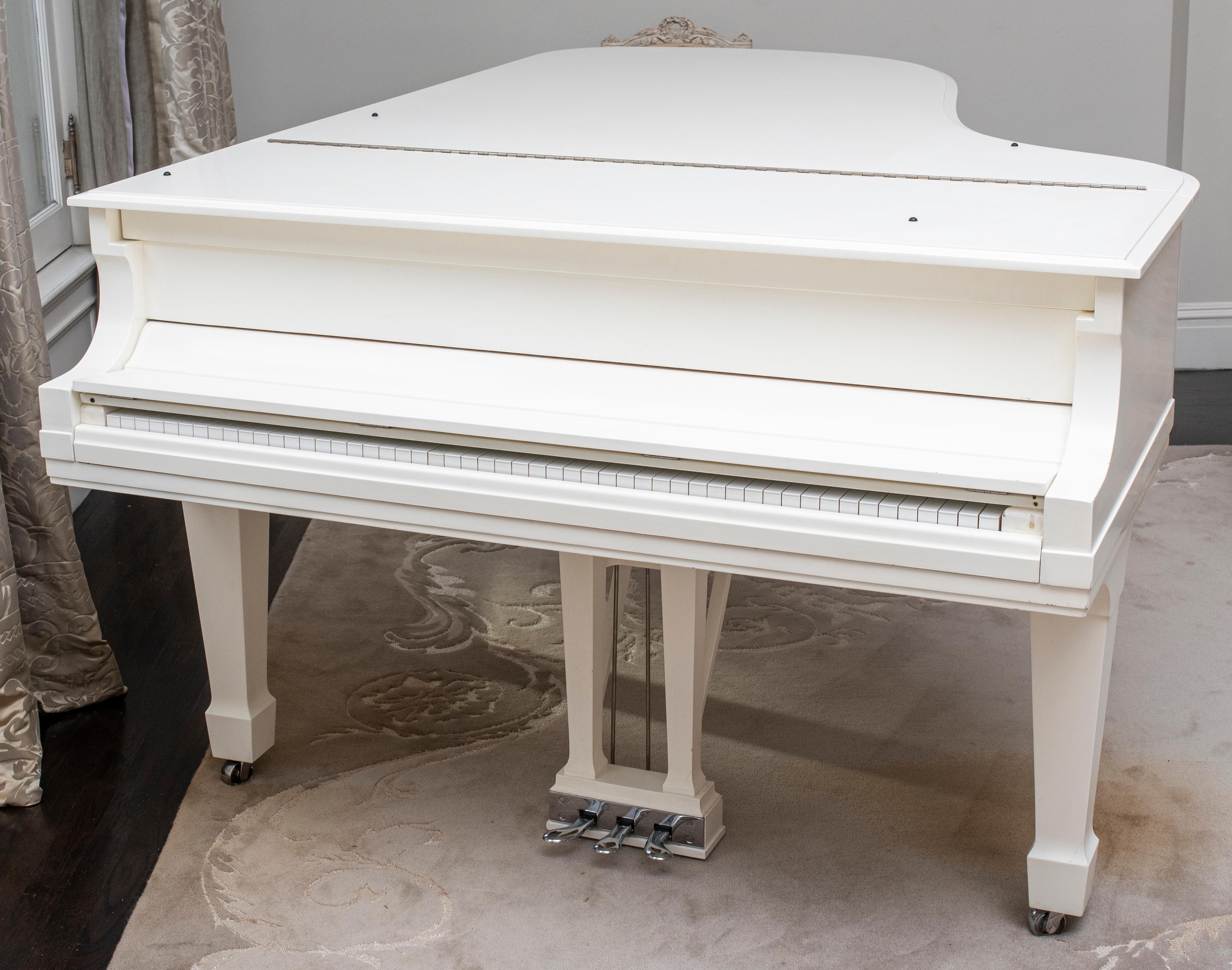 Steinway B Grand Piano in White Lacquer 2