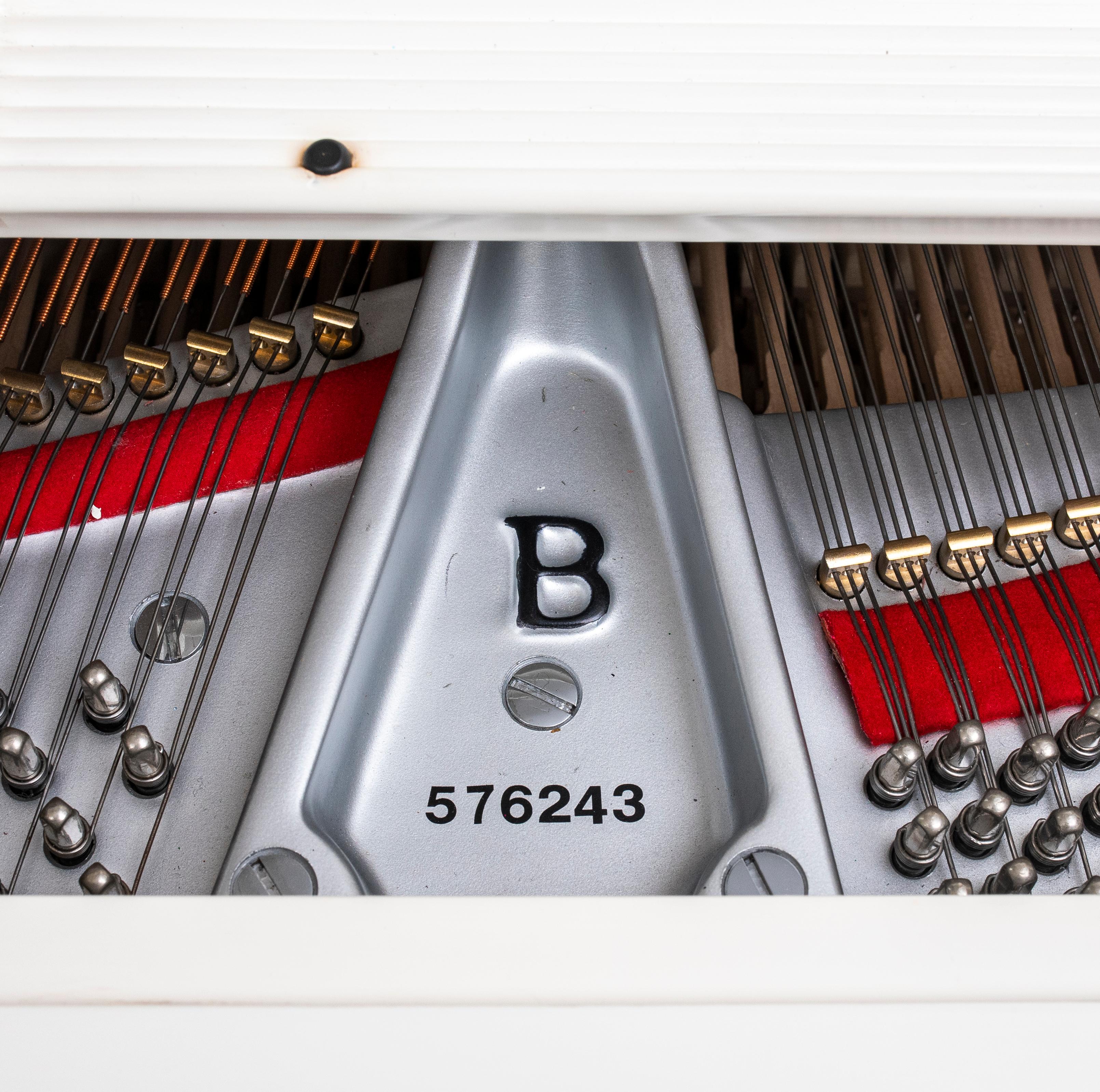 American Steinway B Grand Piano in White Lacquer