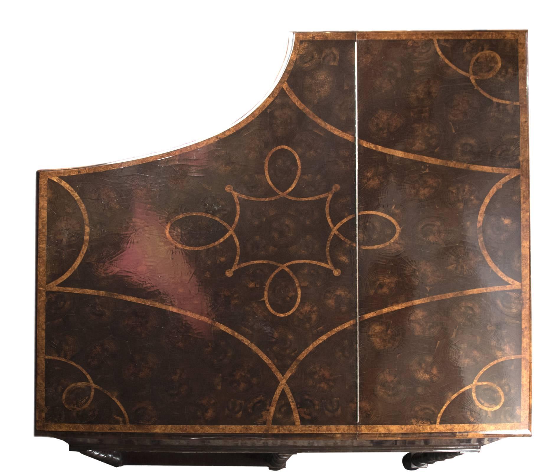 Steinway Oyster Veneer and Inlay Marquetry Concert Grand Piano 3