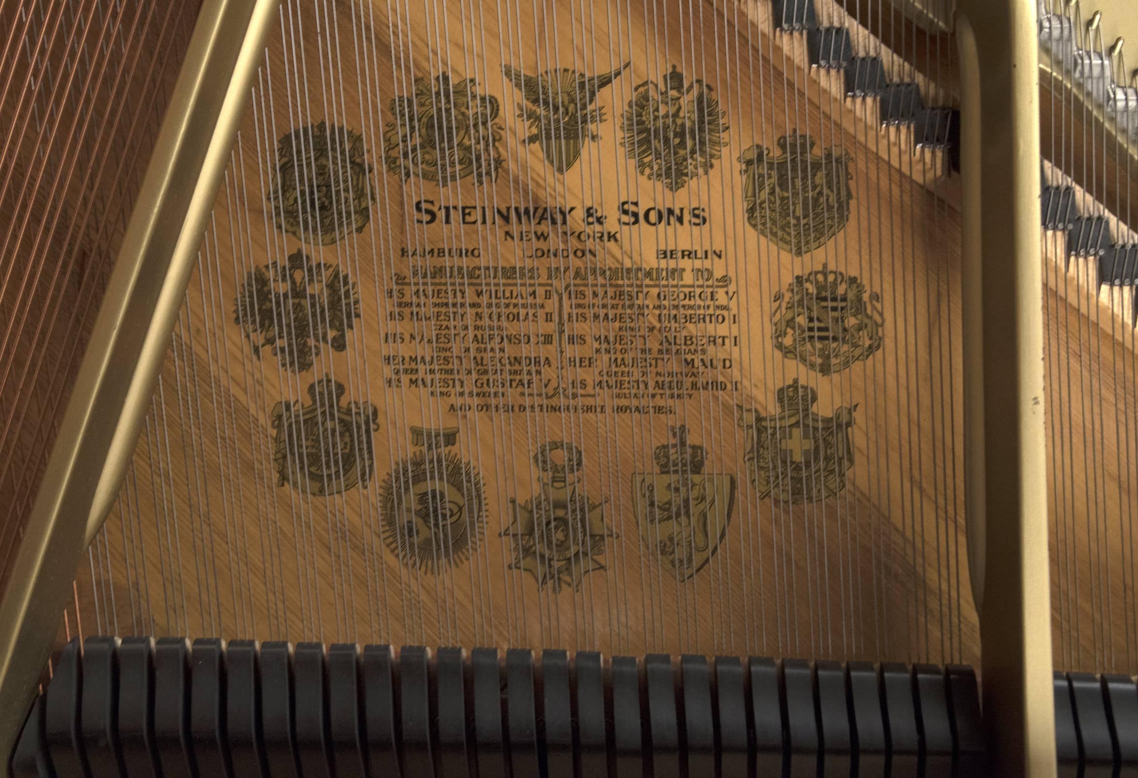 Steinway Oyster Veneer and Inlay Marquetry Concert Grand Piano 5