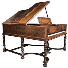 Steinway Oyster Veneer and Inlay Marquetry Concert Grand Piano