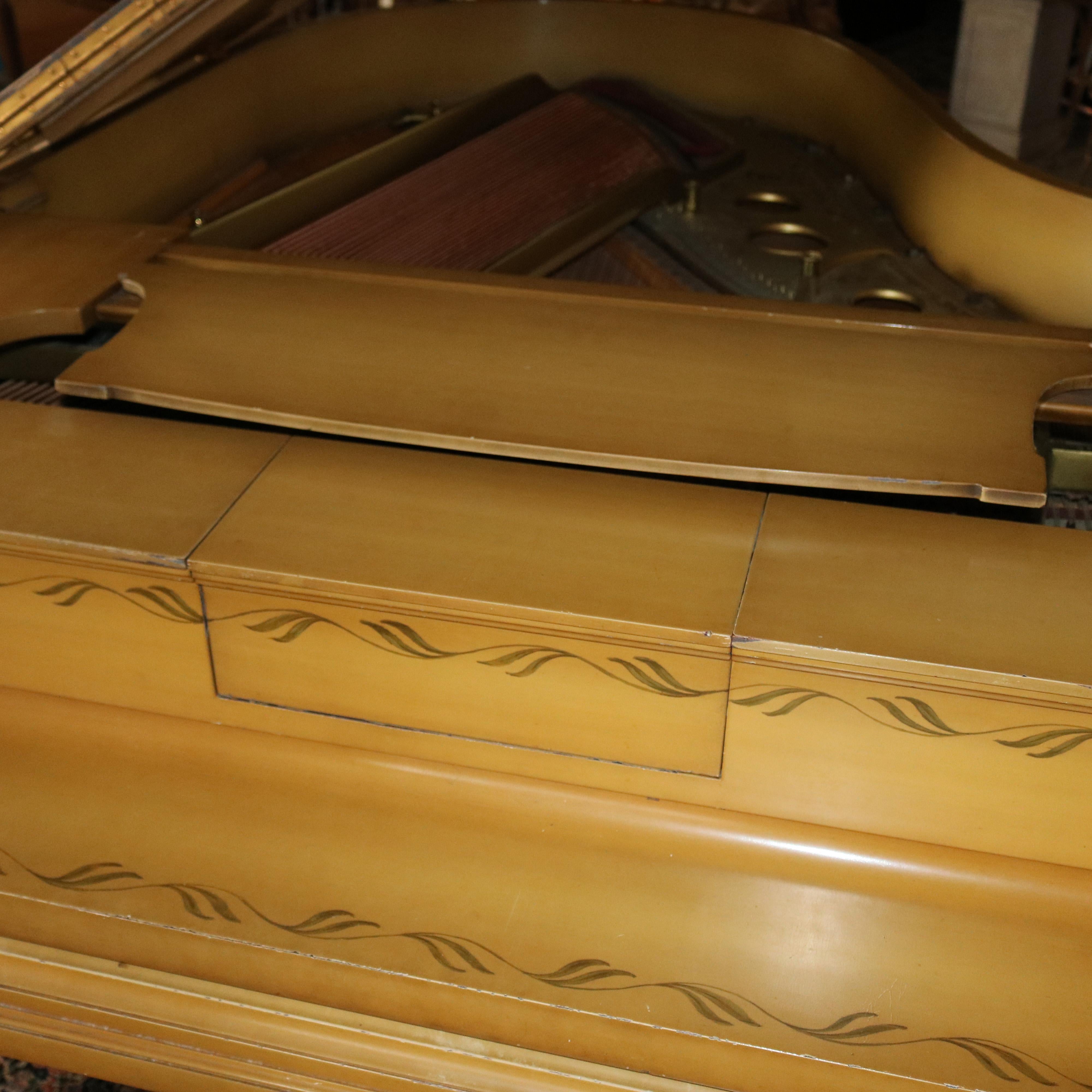 Steinway Duo Art M Aeolian Player Grand Piano, Custom Painted Decorated, 20th C 2