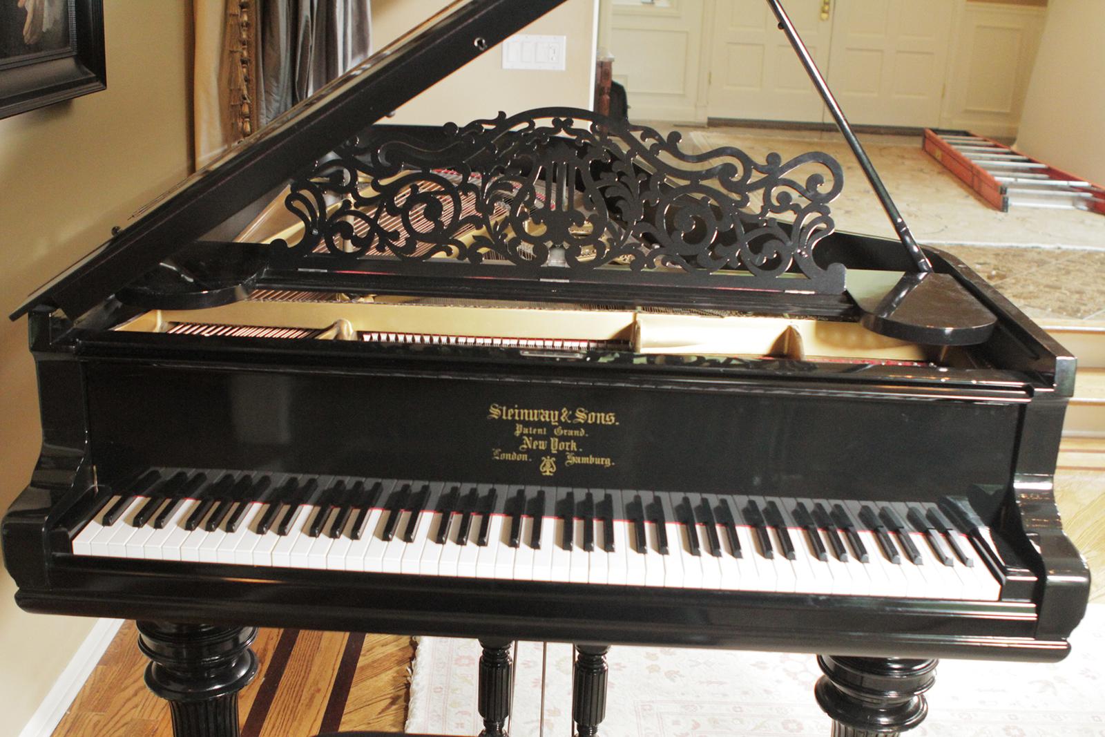 Wood Steinway Piano 85 Keys, 1886