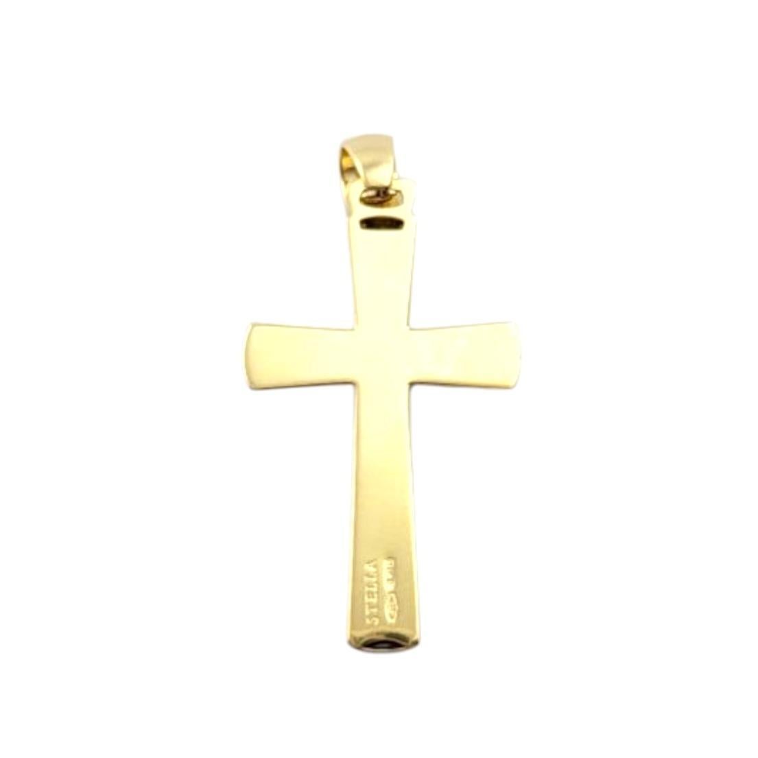 Ciondolo Crocifisso a due toni in oro giallo 18 carati - Stella

Questo ciondolo per crocifisso in oro giallo 18 carati a due toni presenta un design sorprendente con una combinazione di oro giallo e bianco, che esalta gli intricati dettagli del