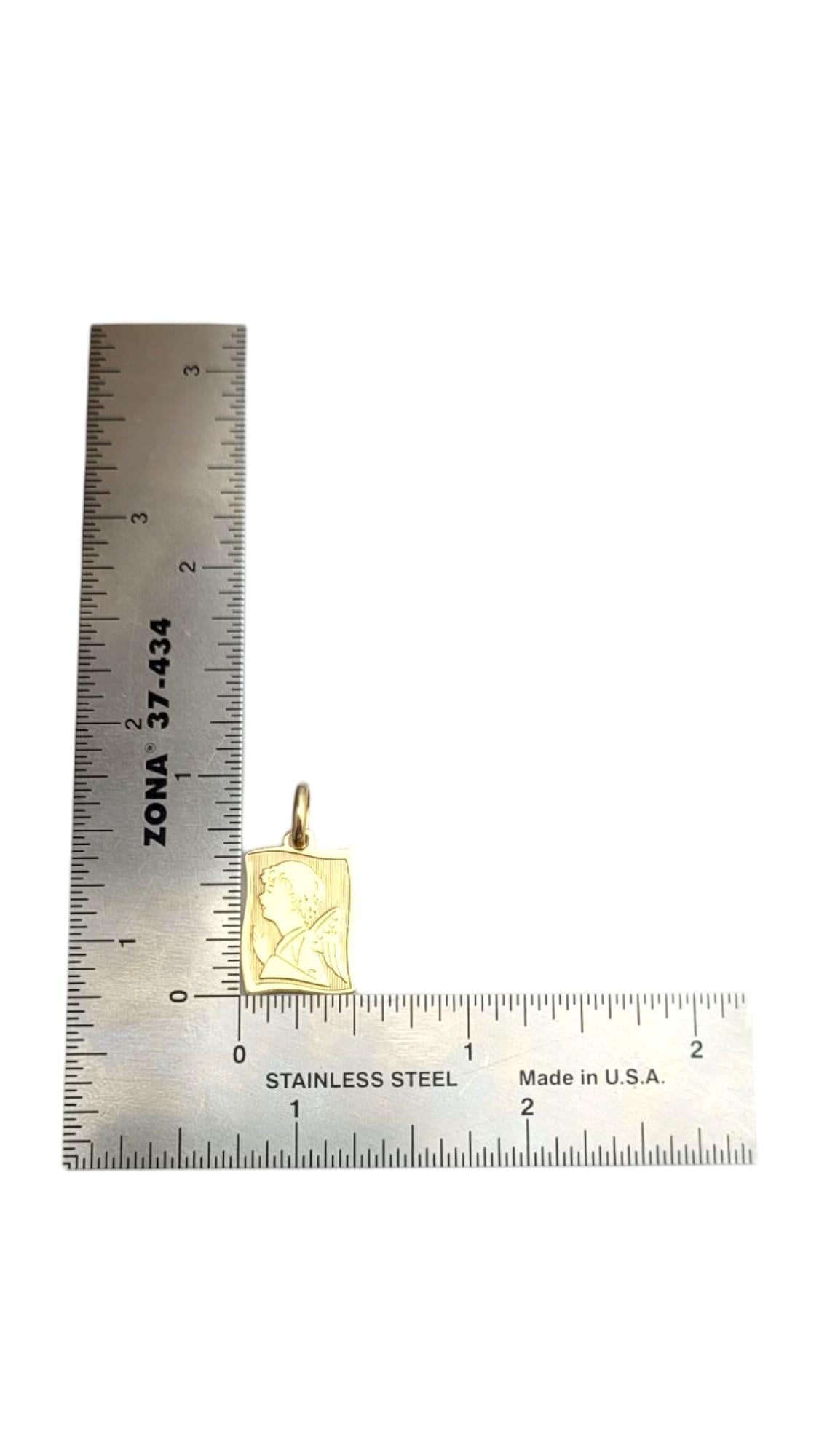 Women's Stella 18K Yellow Gold Praying Angel Pendant #21053 For Sale