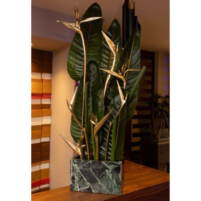 Organico moderno Stella 7 - Vaso decorativo biofilo in marmo verde Alphi in vendita