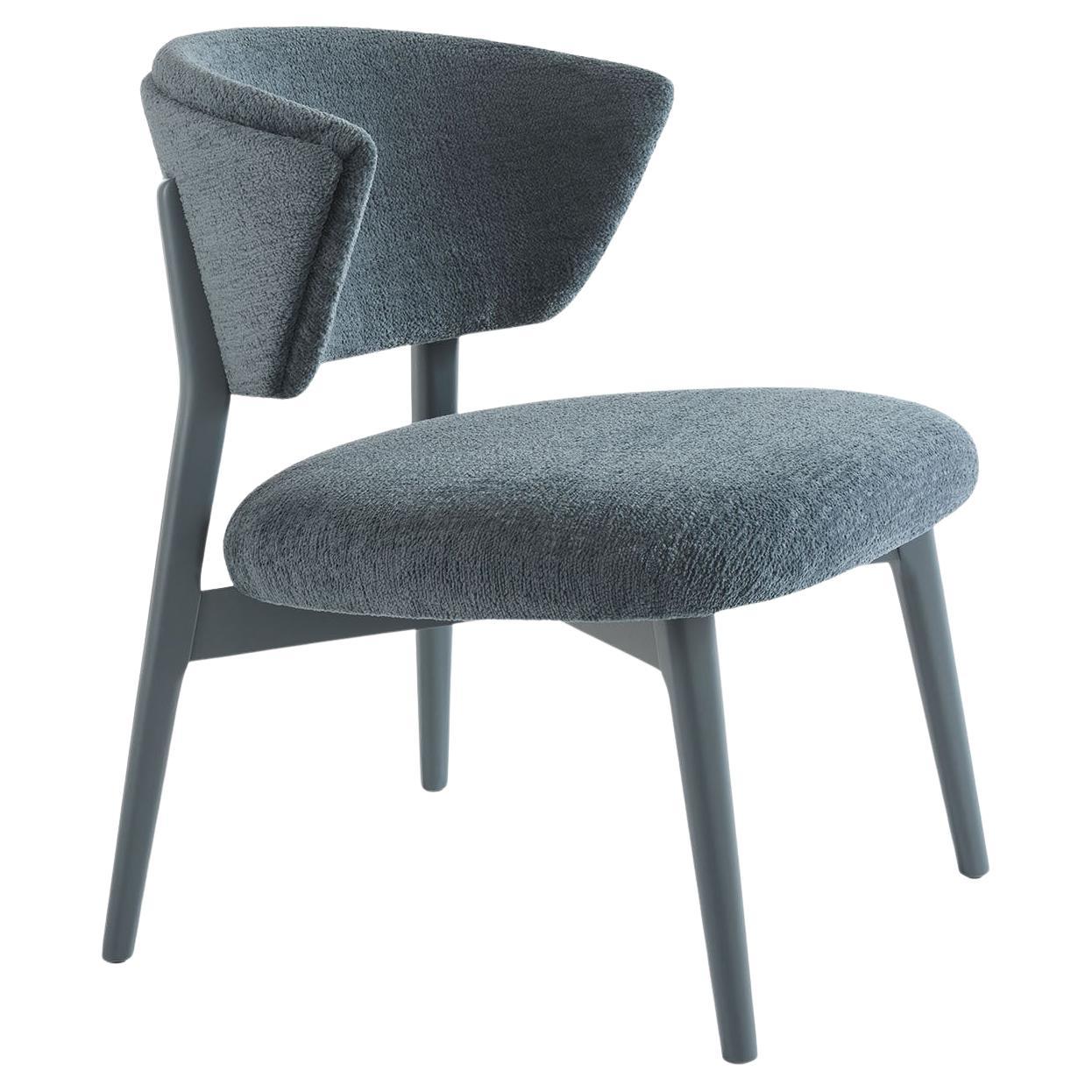 Silla de salón azul Stella 823 de Matteo Ragni