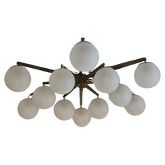 Stella a 12 ceiling lamp in the style of Angelo Lelii for Arredoluce