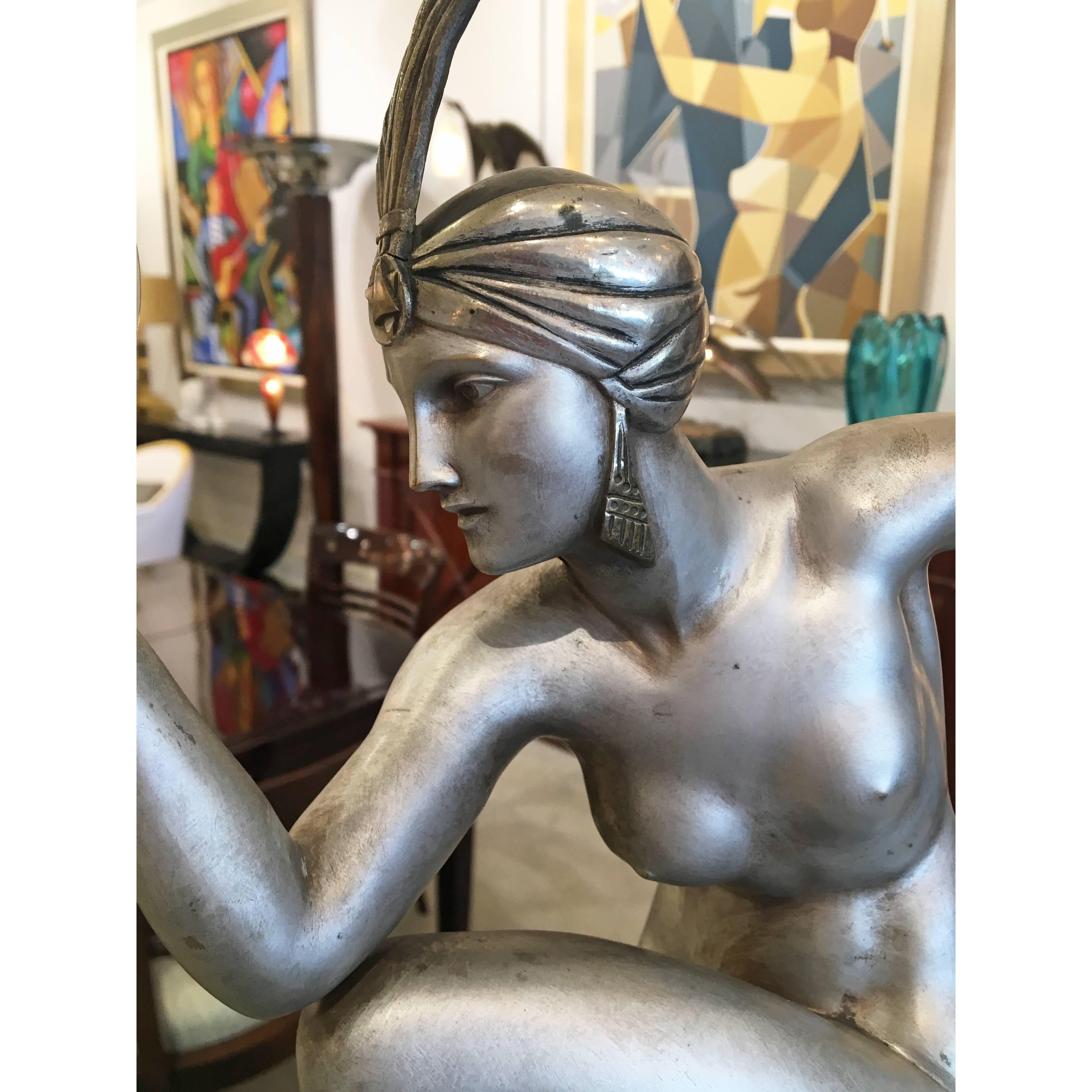 Cast Stella Art Deco Sculpture by Maurice Guiraud-Riviere For Sale