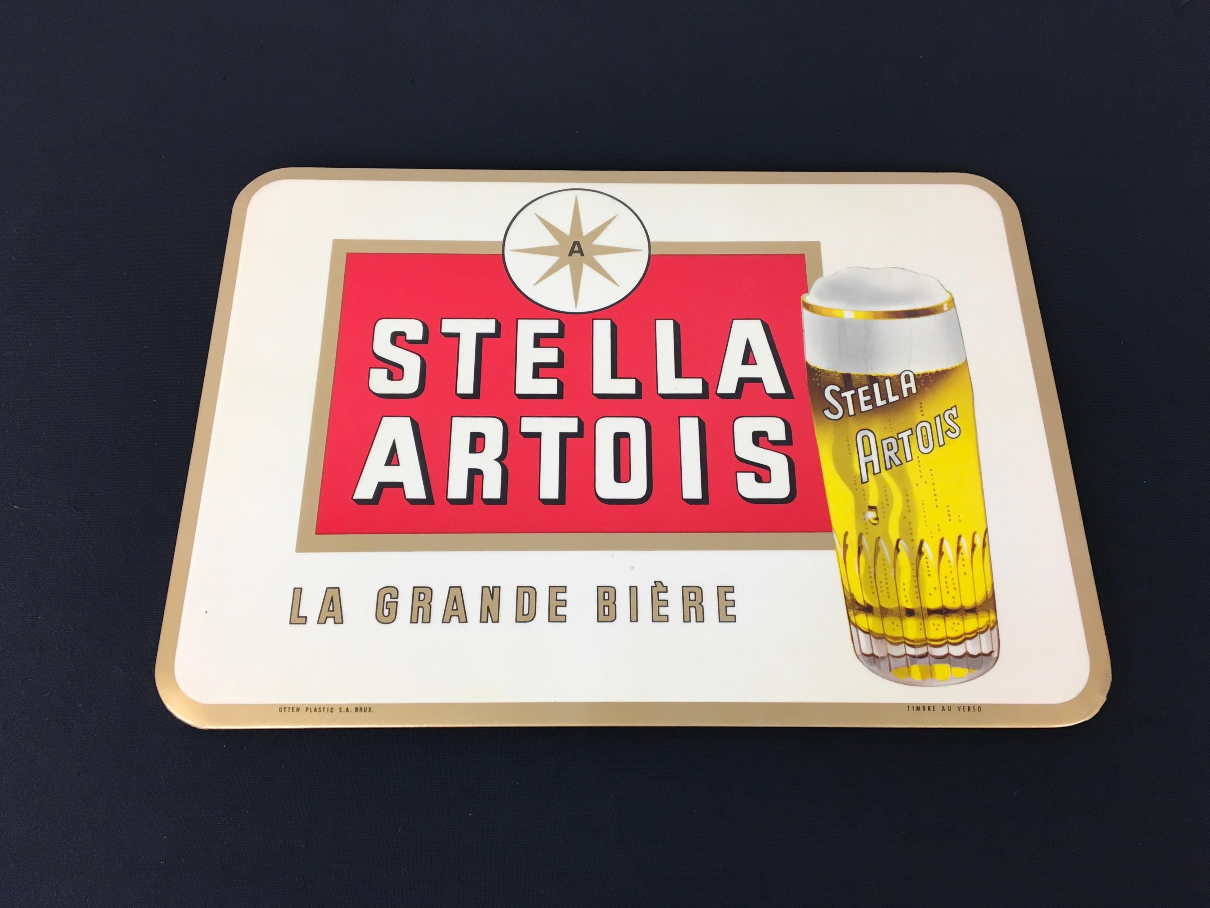 Stella Artois Belgian Beer Sign by Rob Otten, 1960s For Sale 4