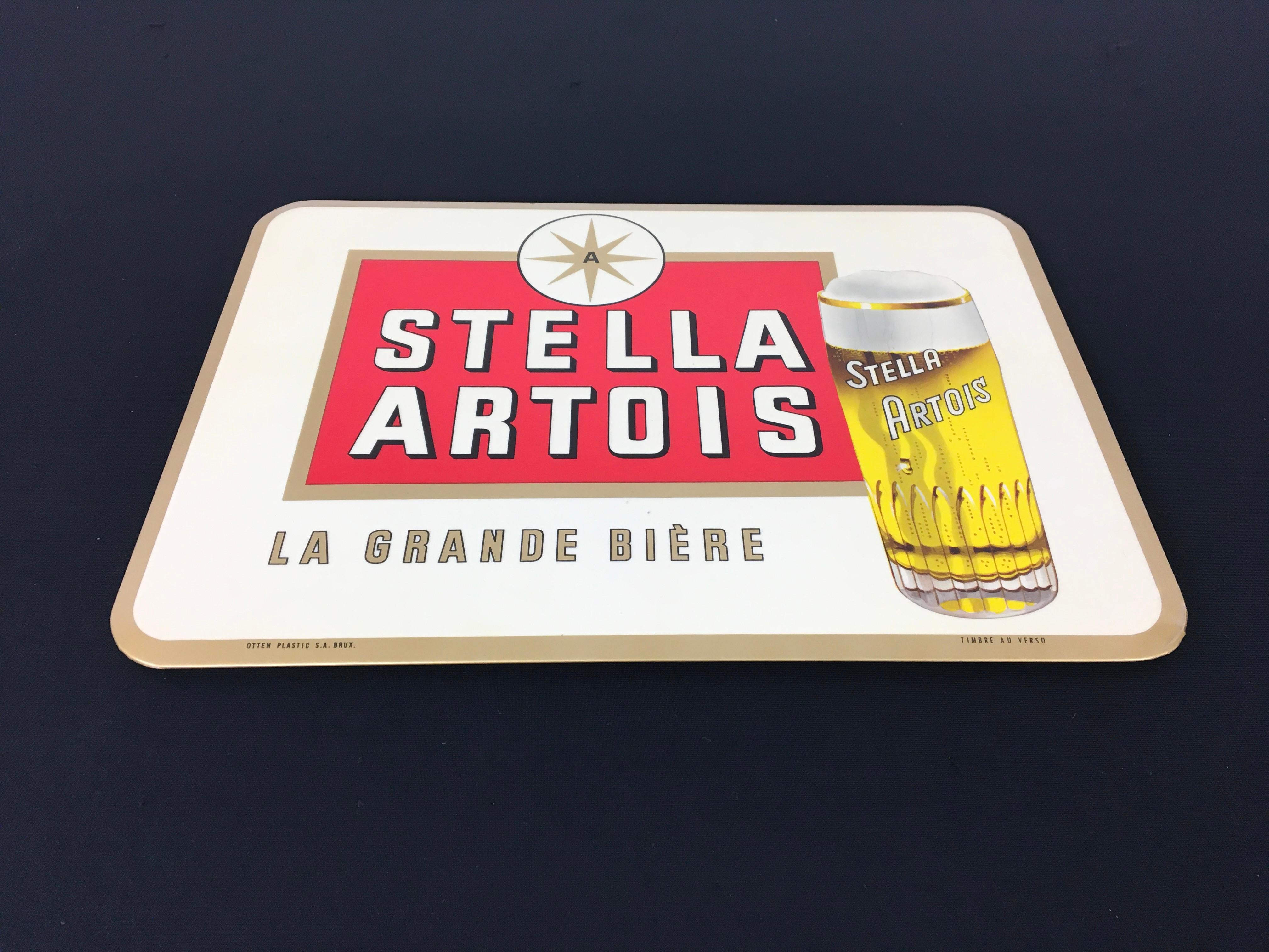 Stella Artois Belgian Beer Sign by Rob Otten, 1960s For Sale 10