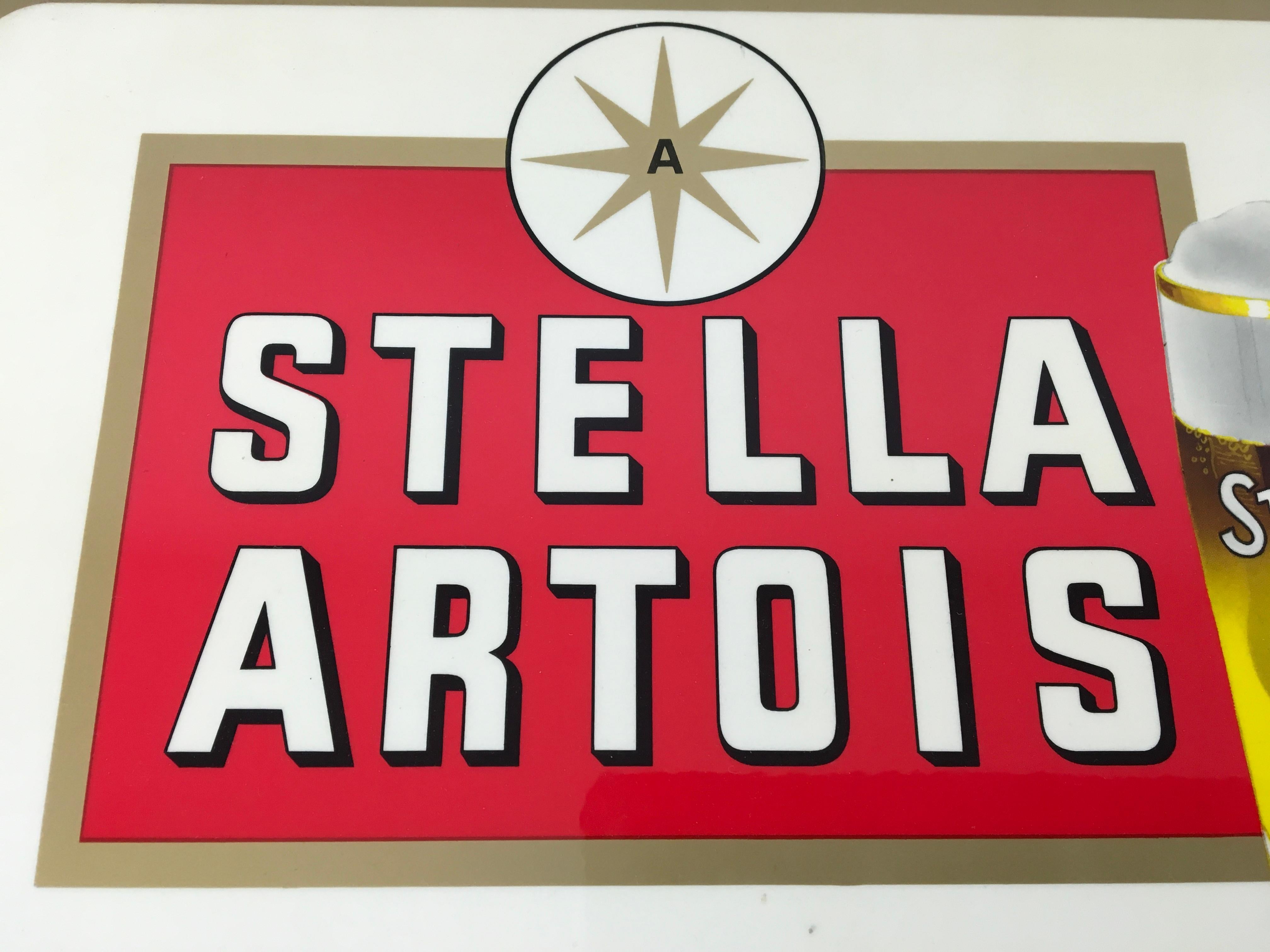 Stella Artois Belgian Beer Sign by Rob Otten, 1960s In Good Condition For Sale In Antwerp, BE