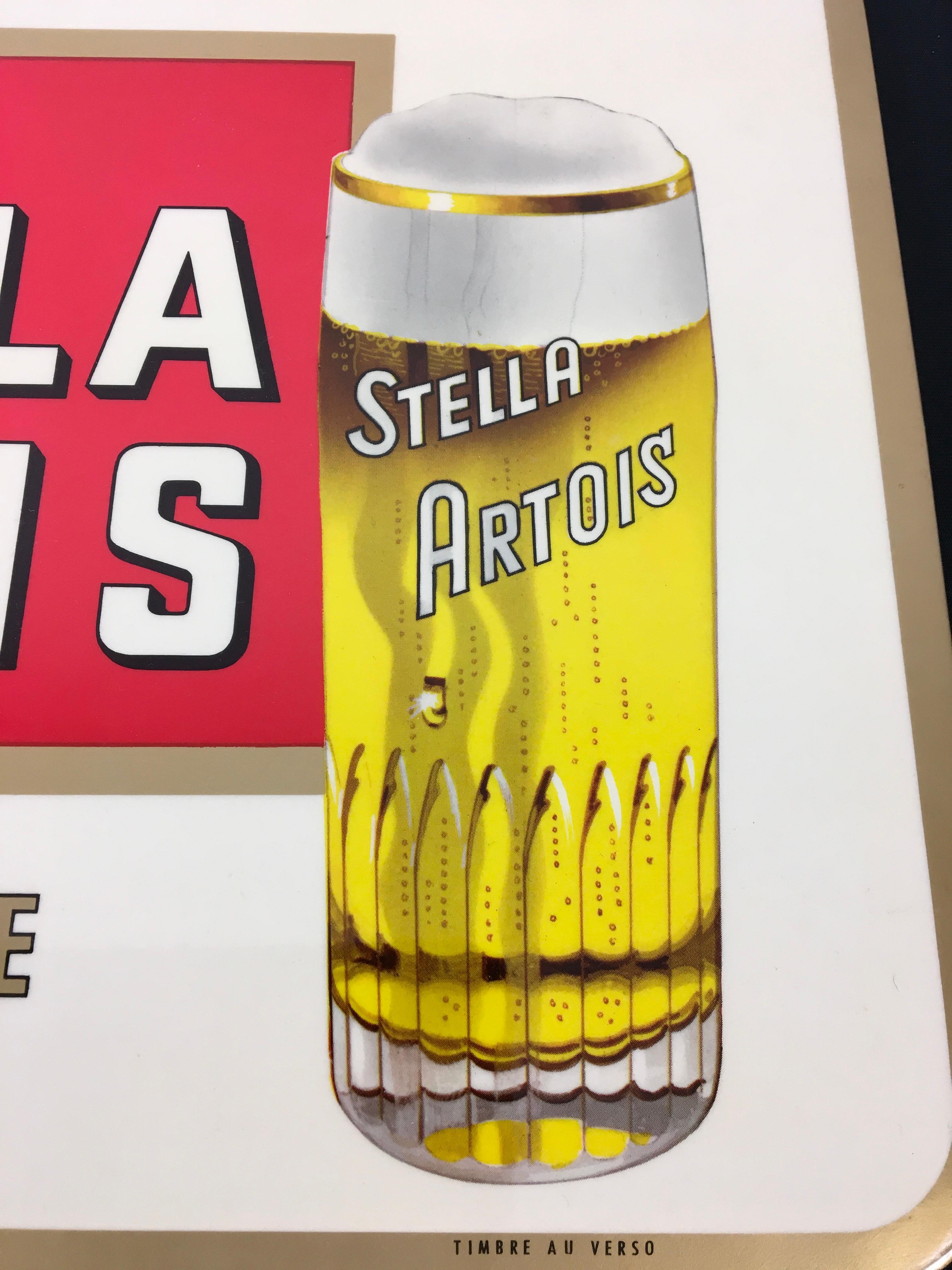 20th Century Stella Artois Belgian Beer Sign by Rob Otten, 1960s For Sale