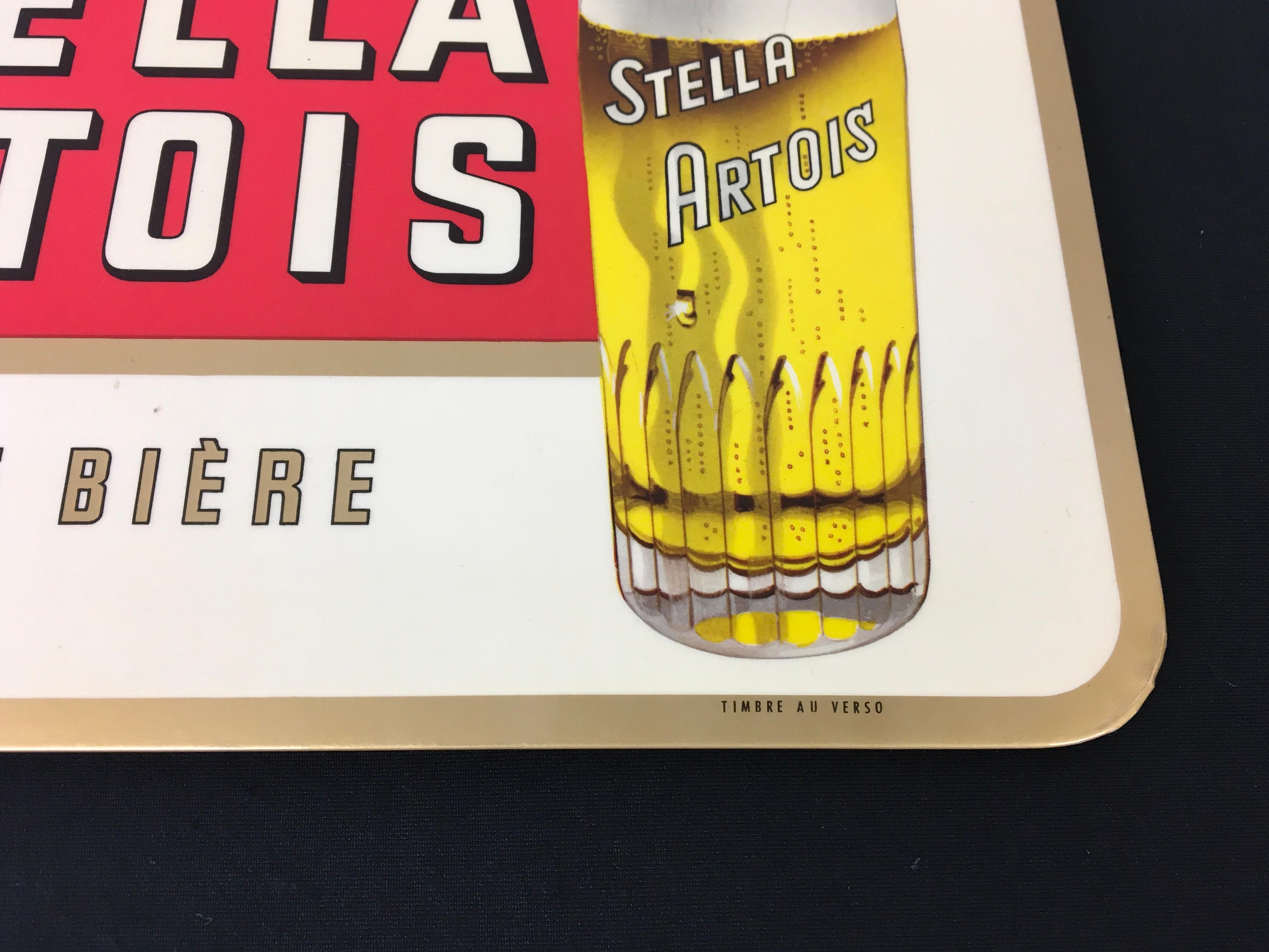 Stella Artois Belgian Beer Sign by Rob Otten, 1960s For Sale 3