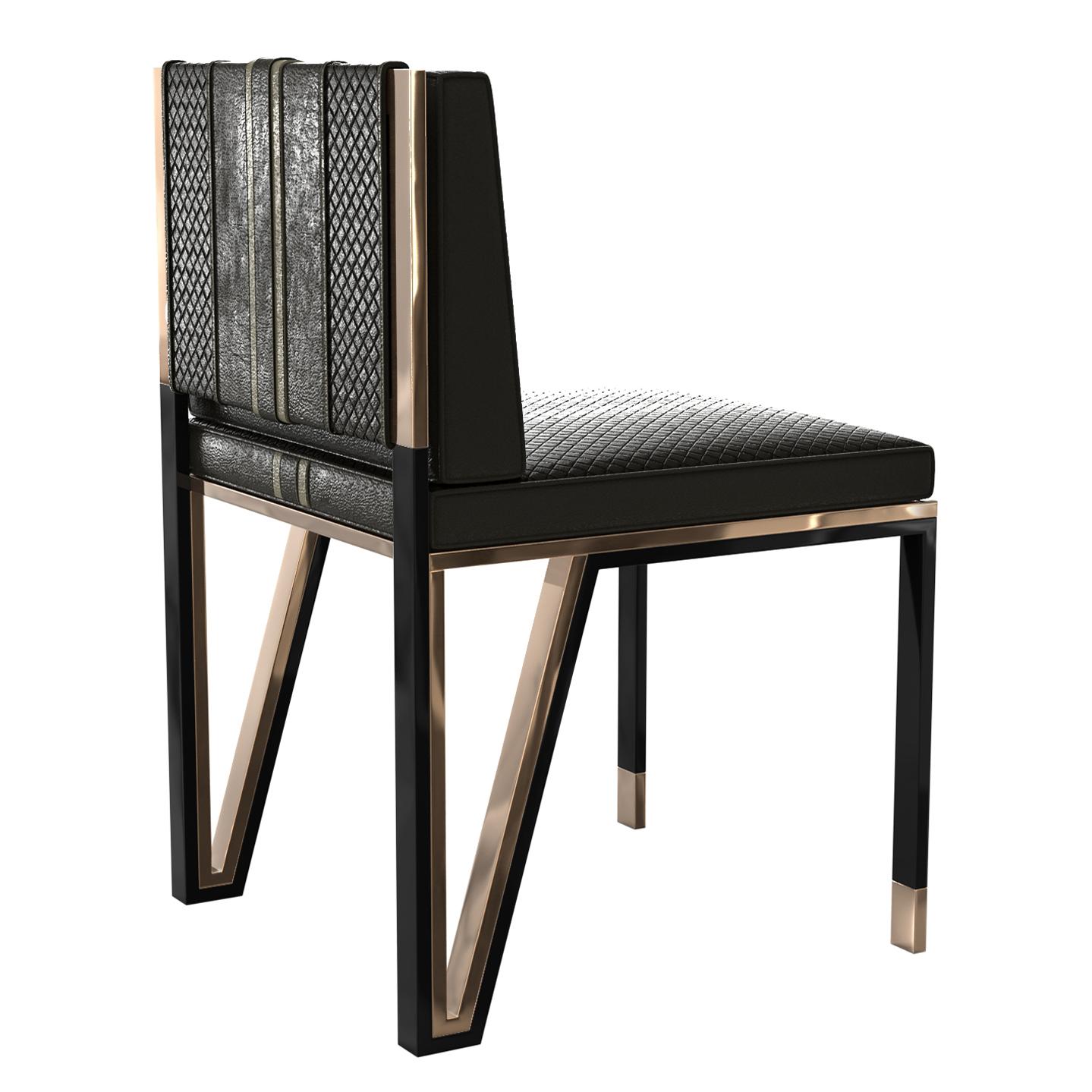 Chaisetella, ensemble de huit, bronze et cuir tissé exclusif, Istanbul en vente 4